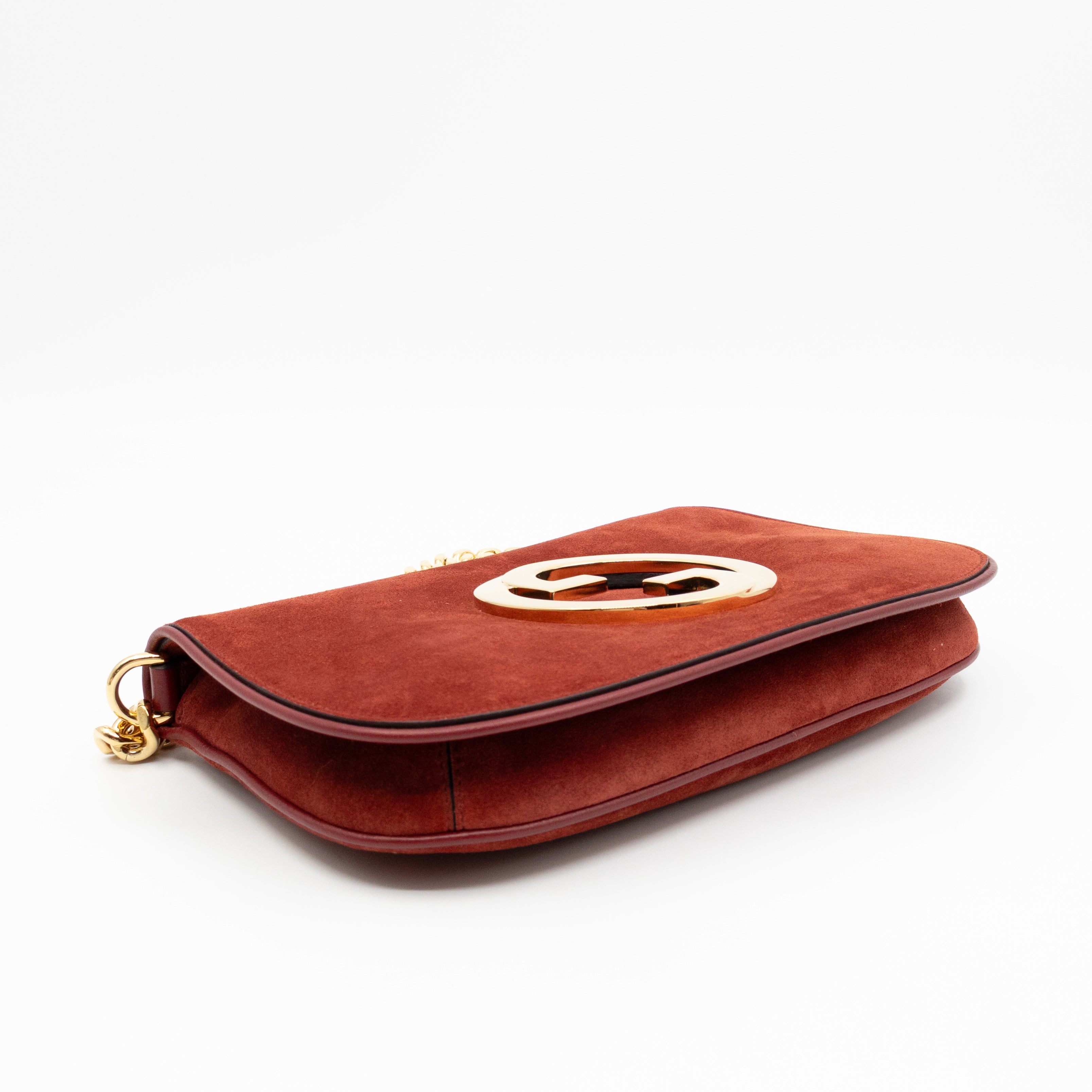 Blondie Small Shoulder Bag Red Suede