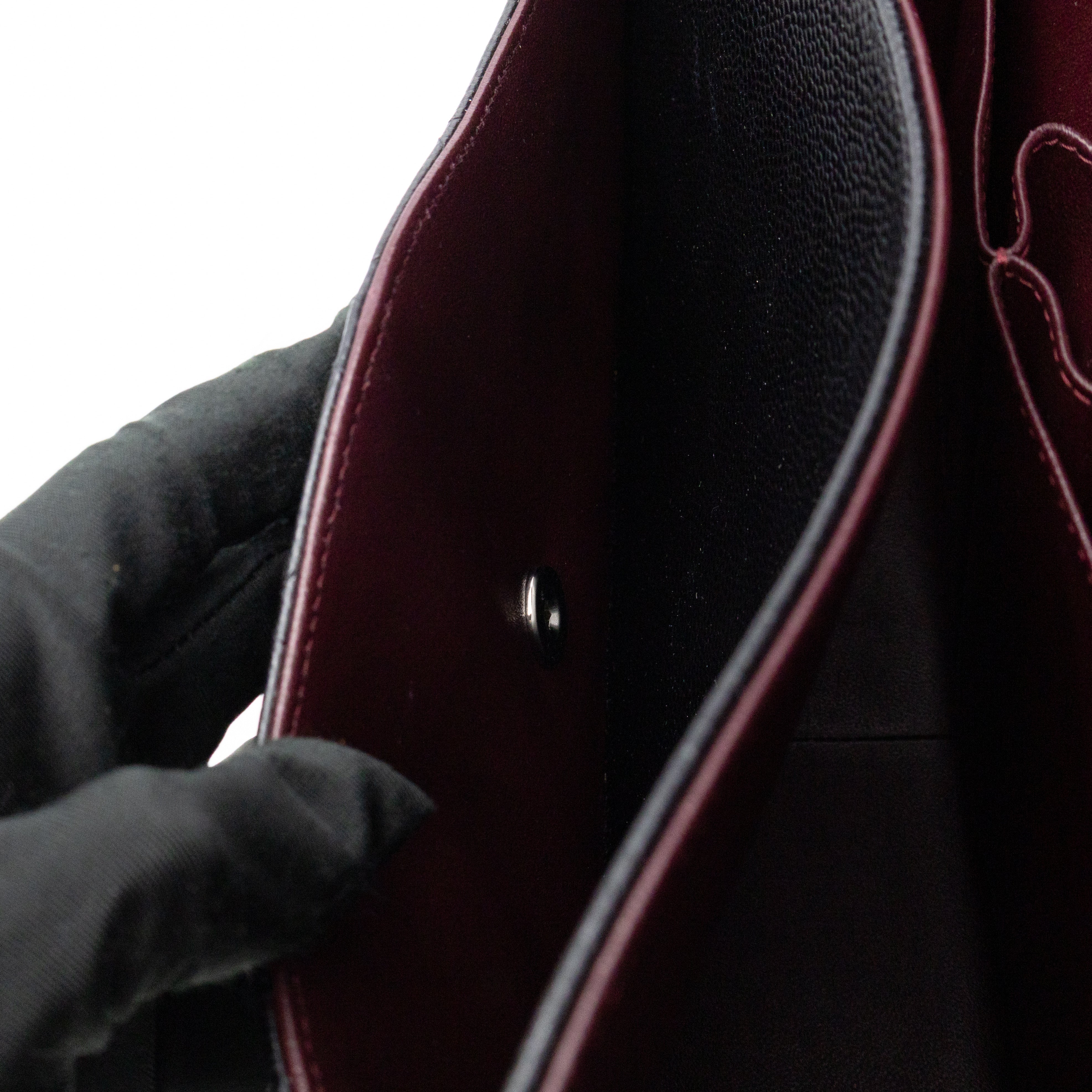 Classic Double Flap Jumbo Black Caviarskin Leather Silver
