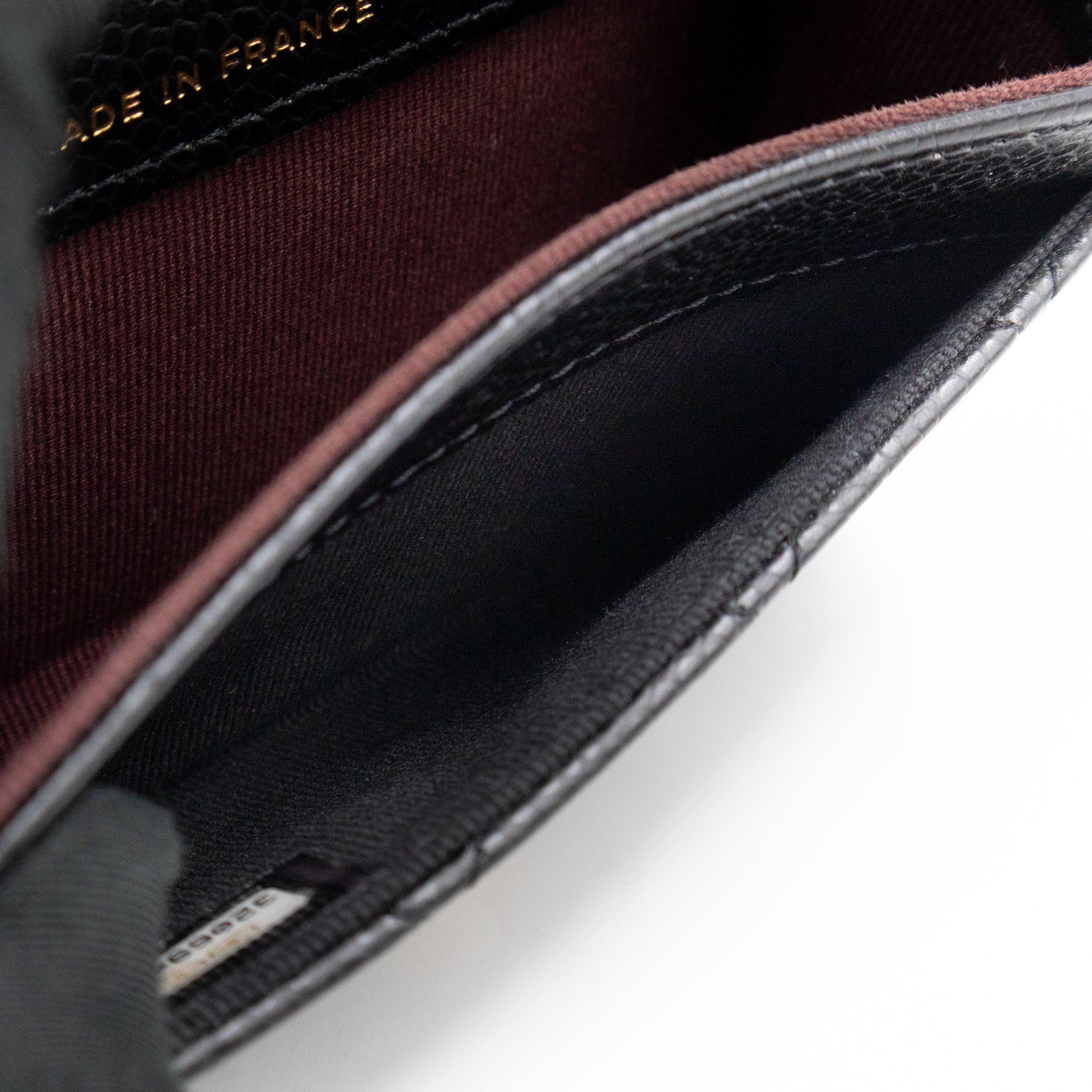 Classic Flap Card Wallet Black Caviar Leather