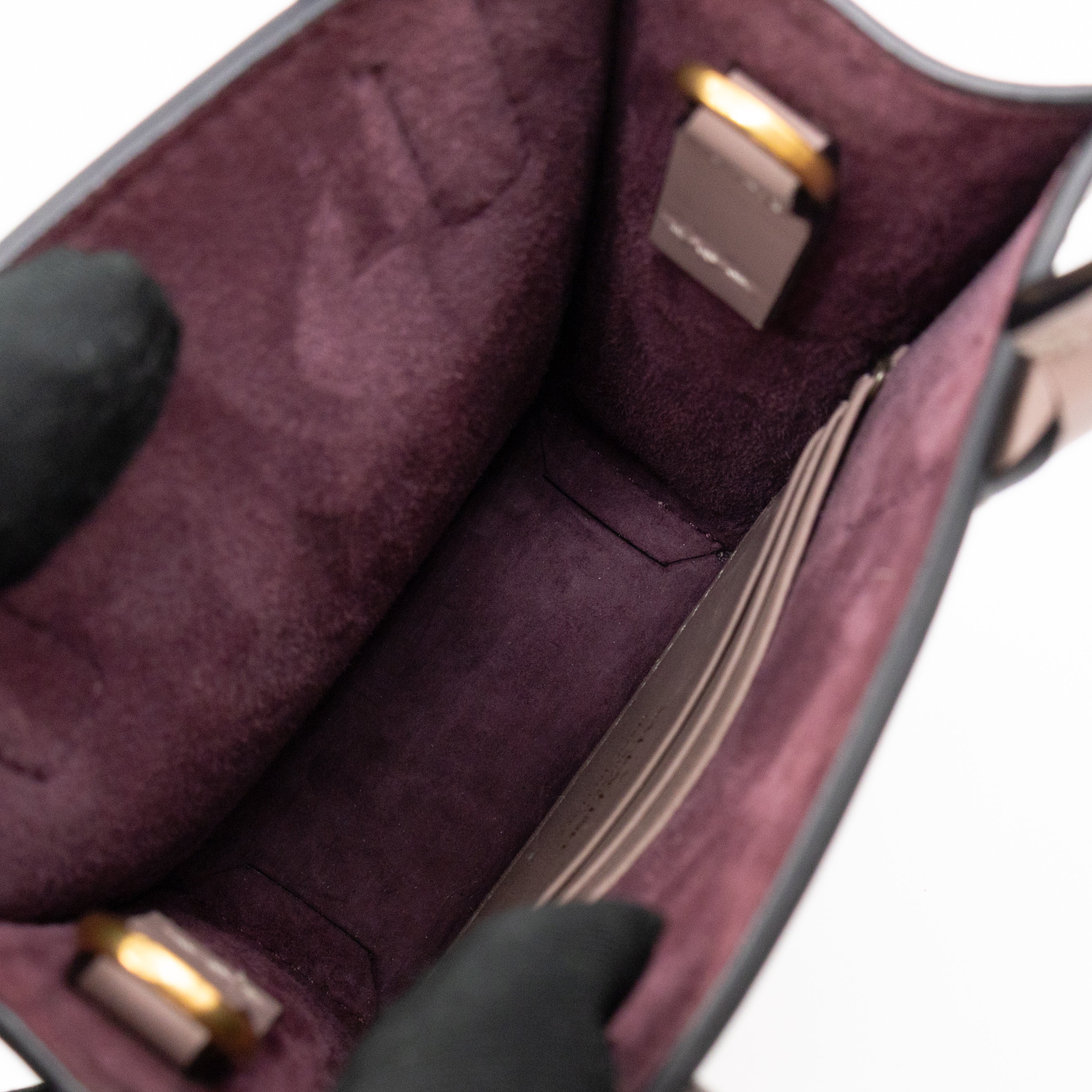 Mini VLogo Walk Tote Poudre Calfskin Leather