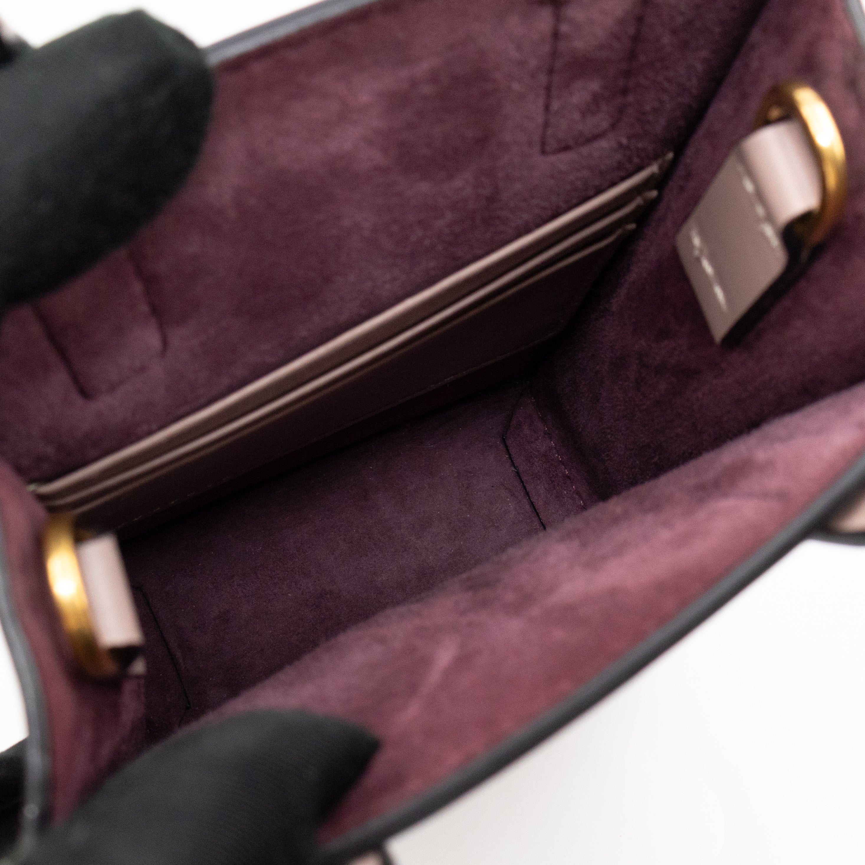 Mini VLogo Walk Tote Poudre Calfskin Leather