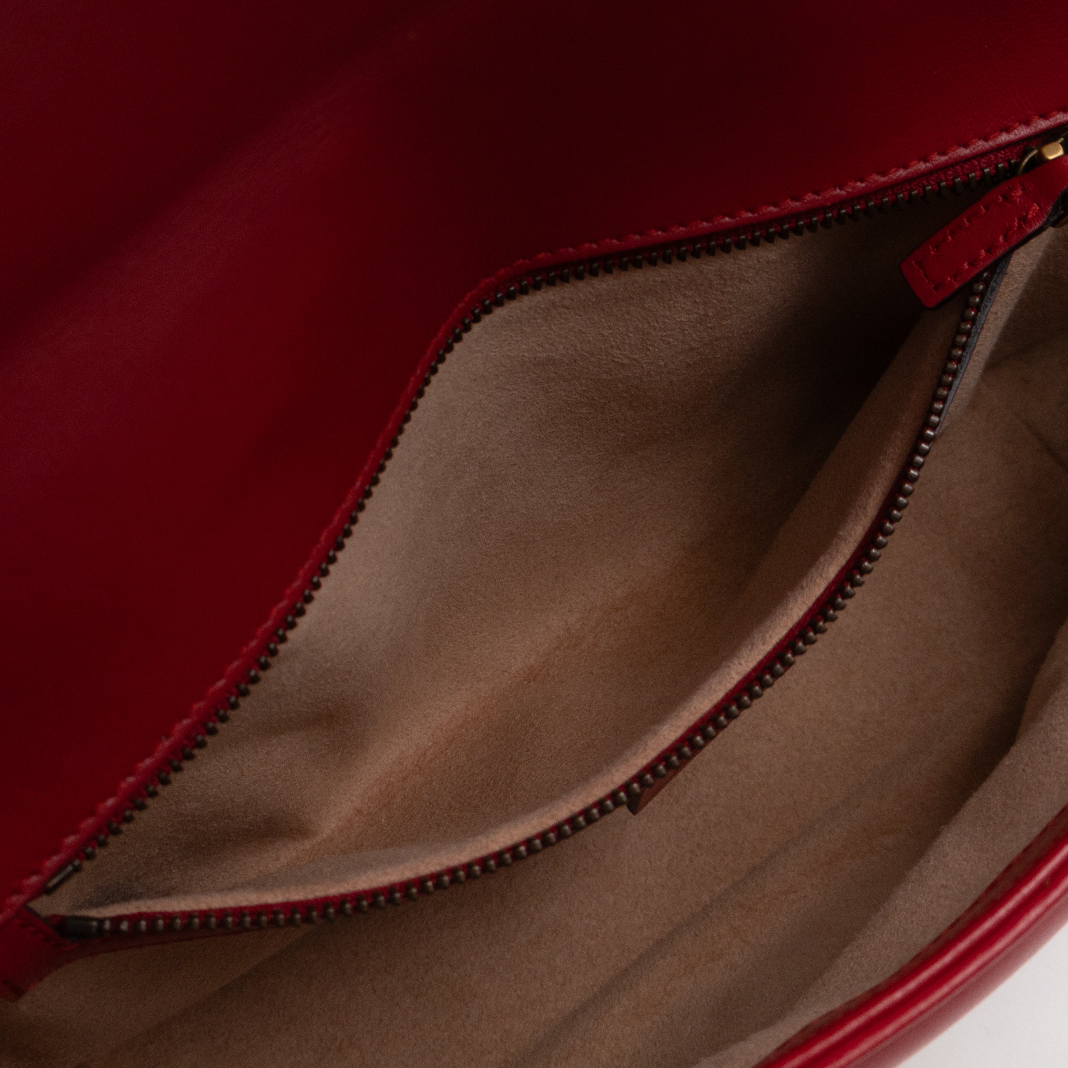 GG Marmont Medium Flap Bag Red Matelasse Leather