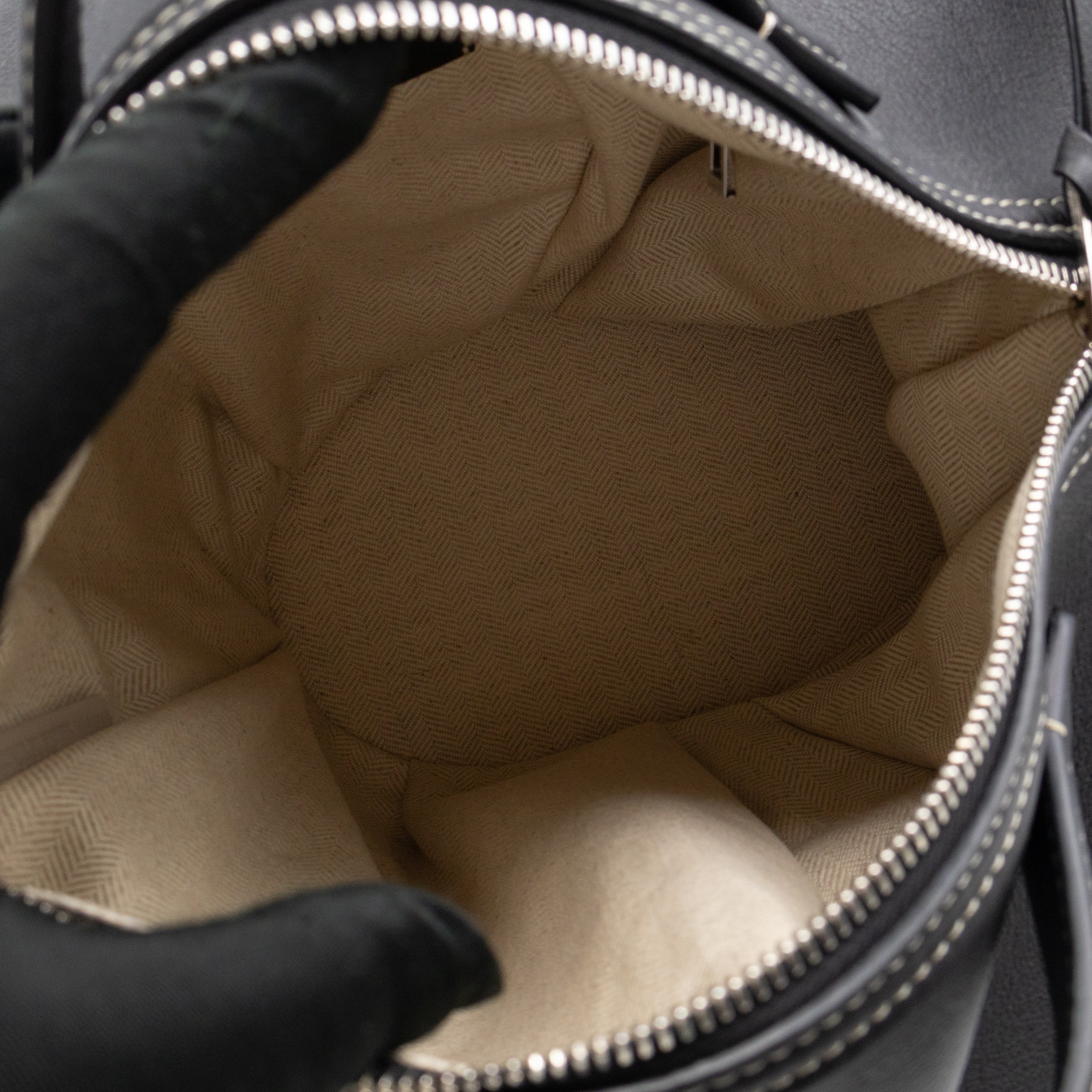 Large Elephant Bag Black Leather