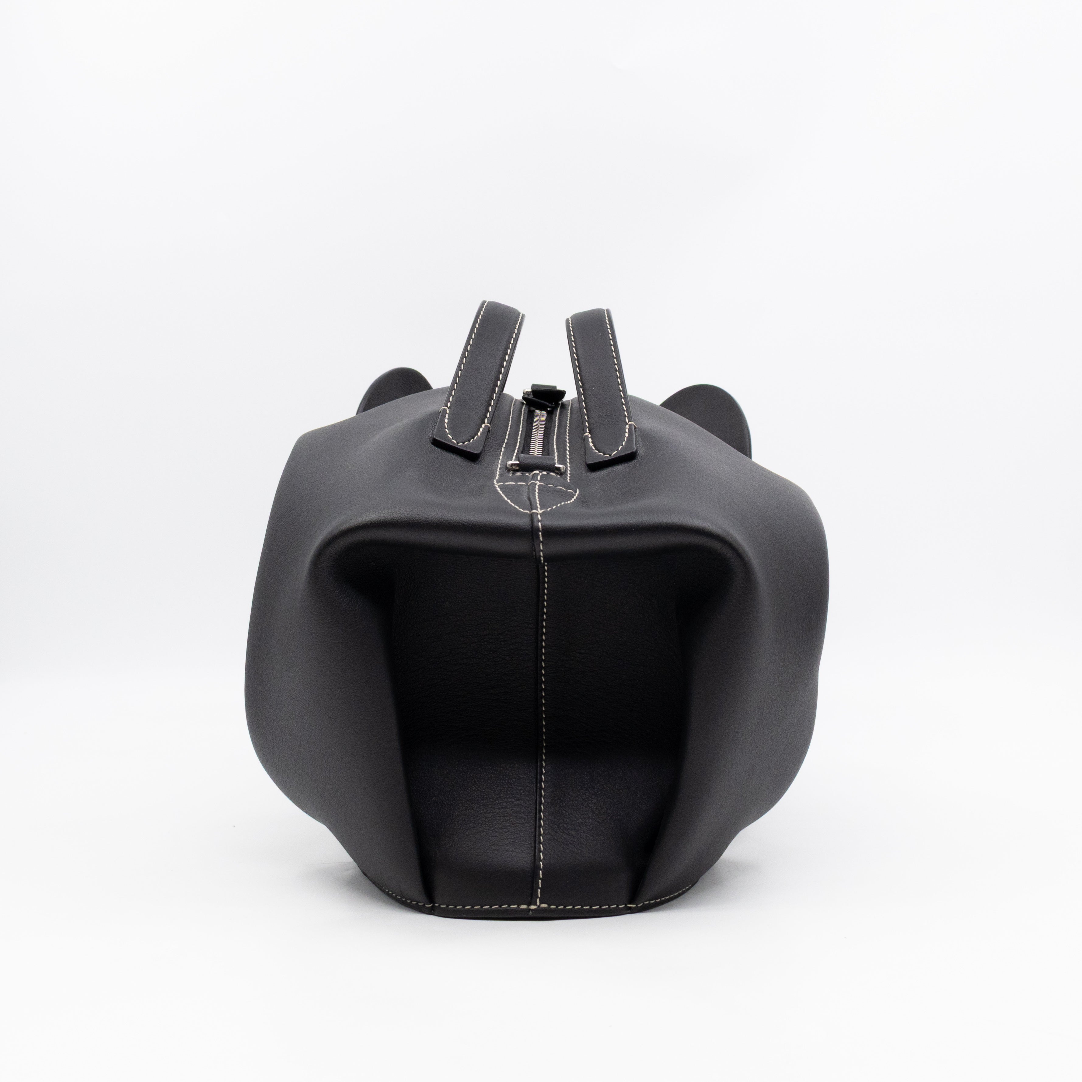 Large Elephant Bag Black Leather