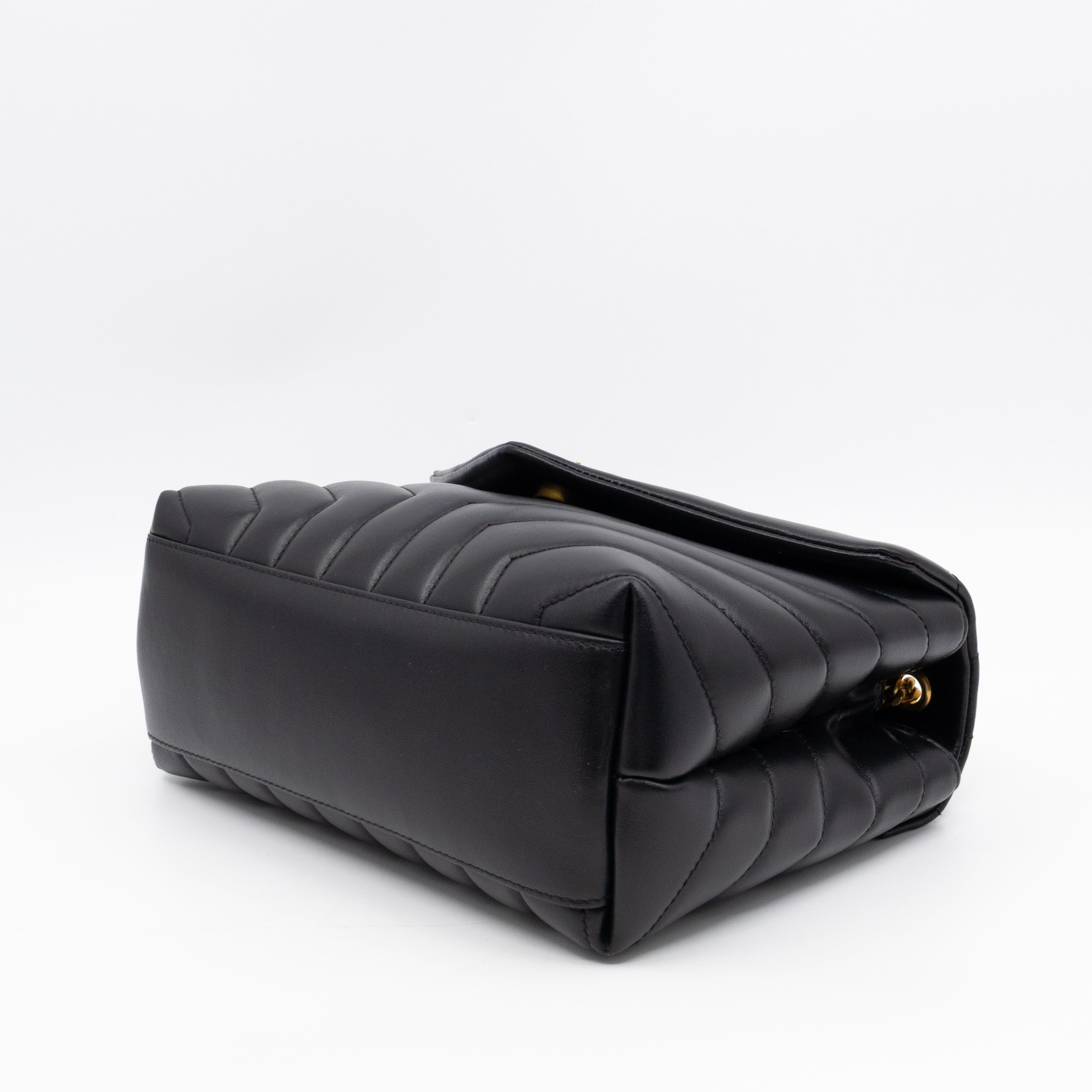 Loulou Small Black Leather