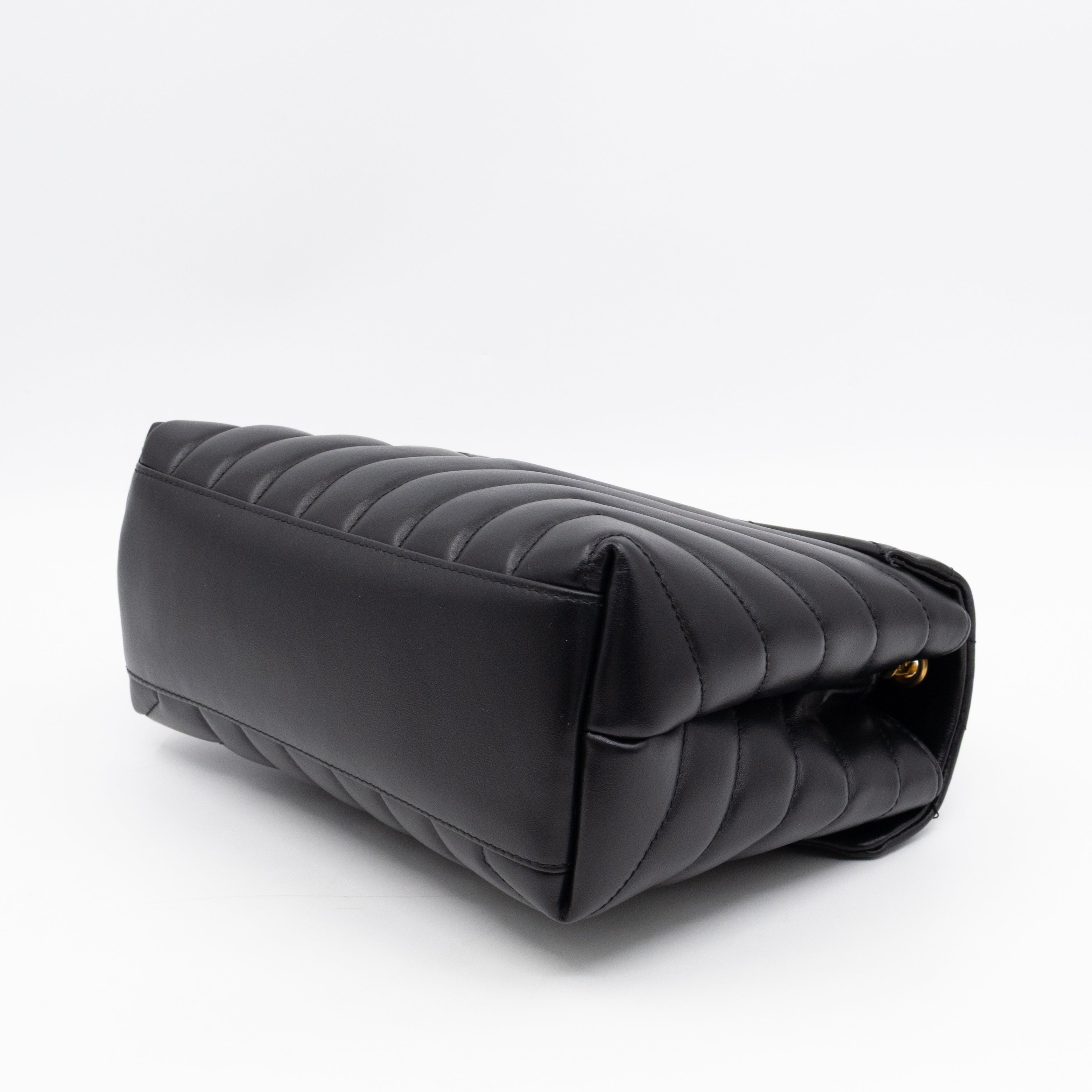 Loulou Small Black Leather