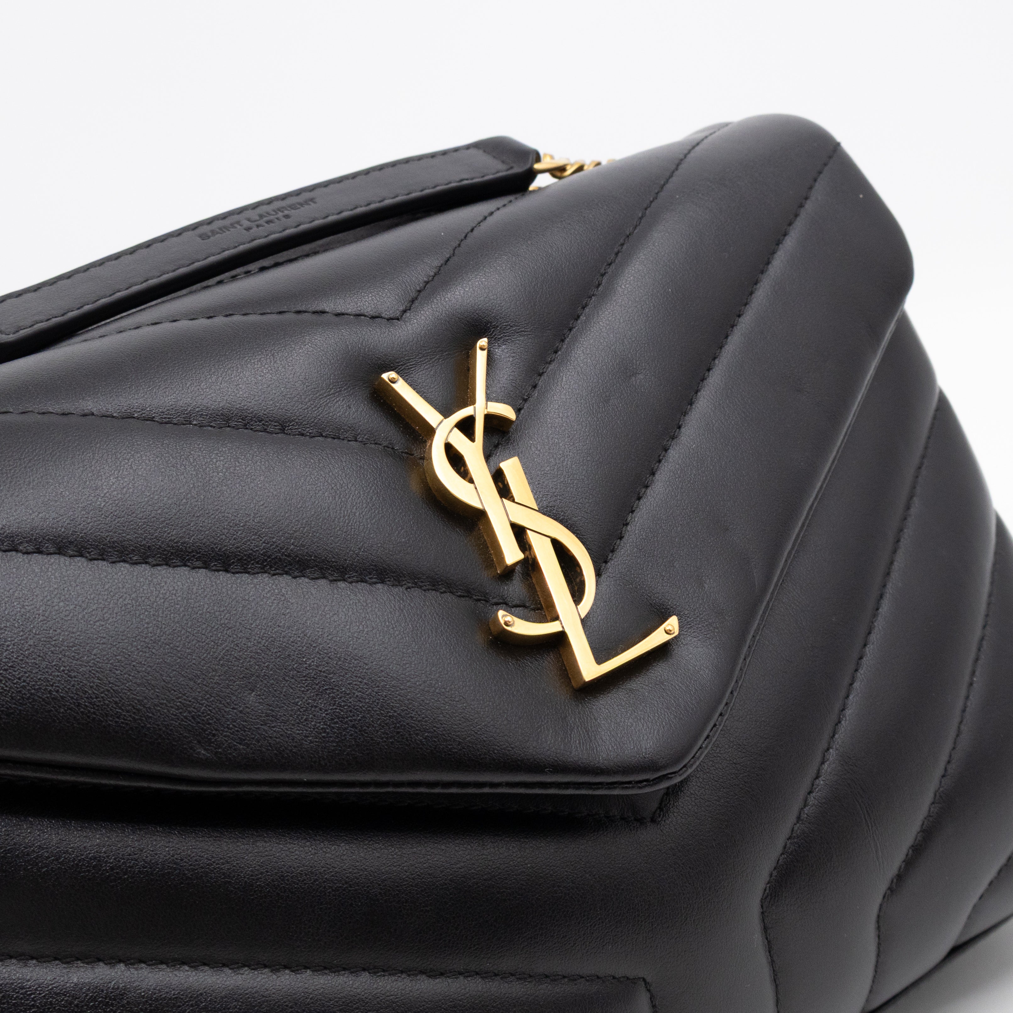 Loulou Small Black Leather