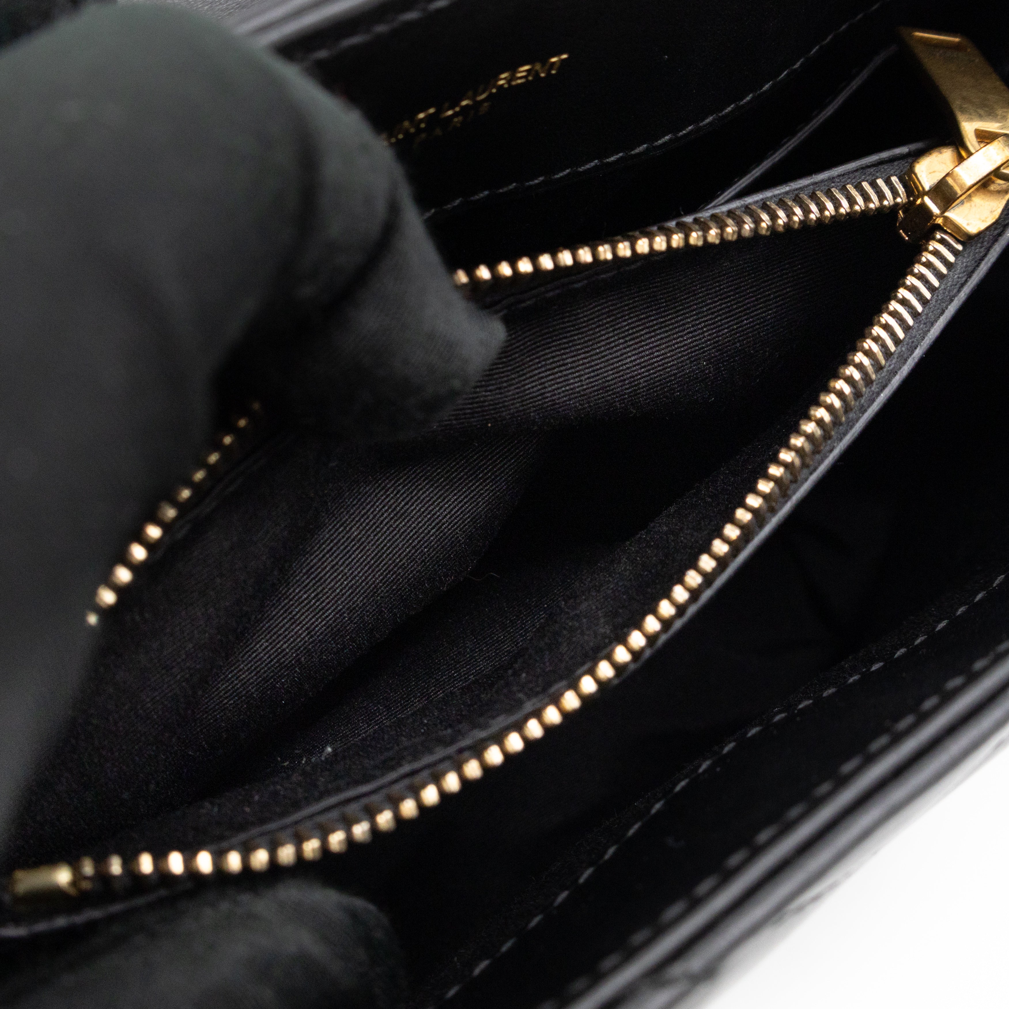 Loulou Small Black Leather