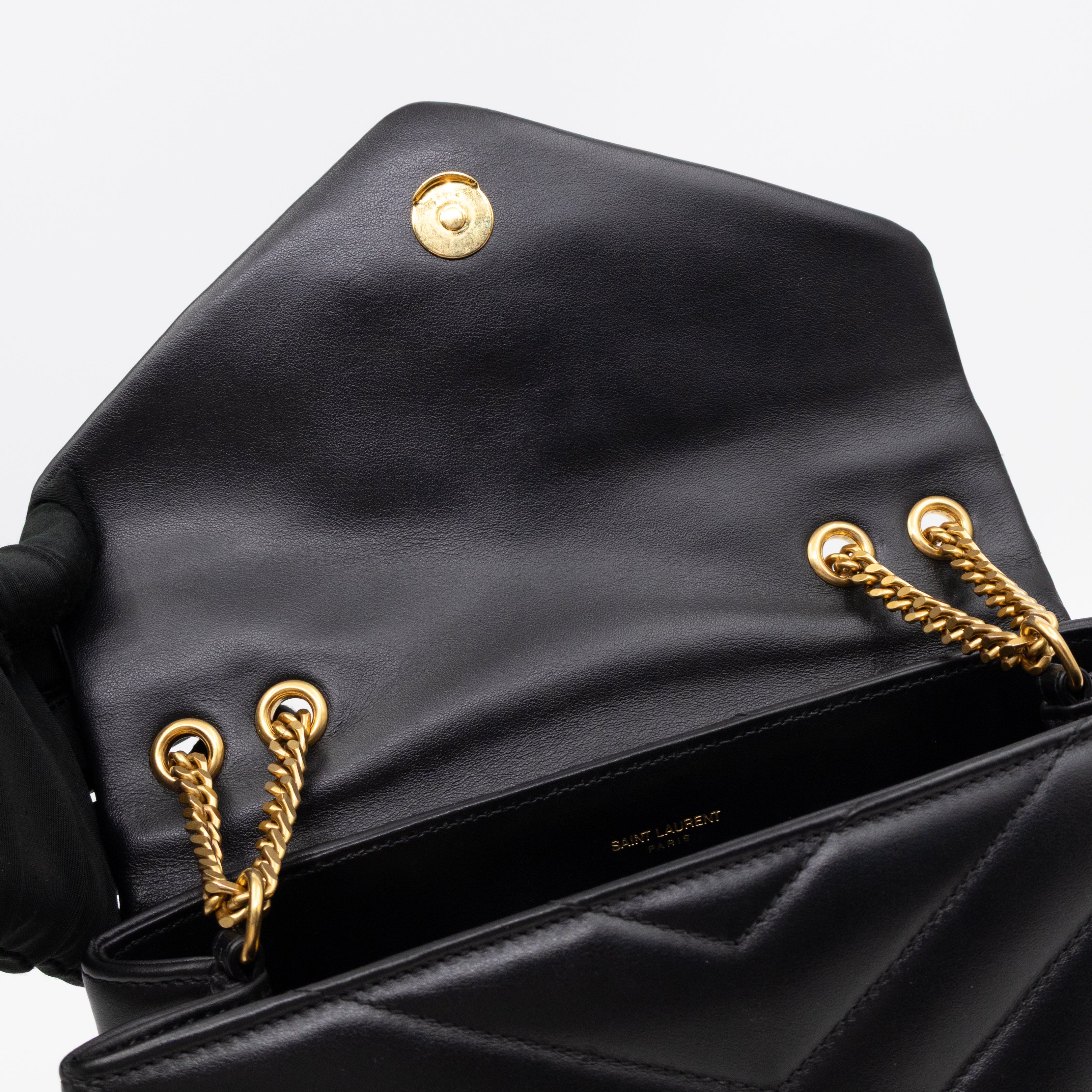 Loulou Small Black Leather