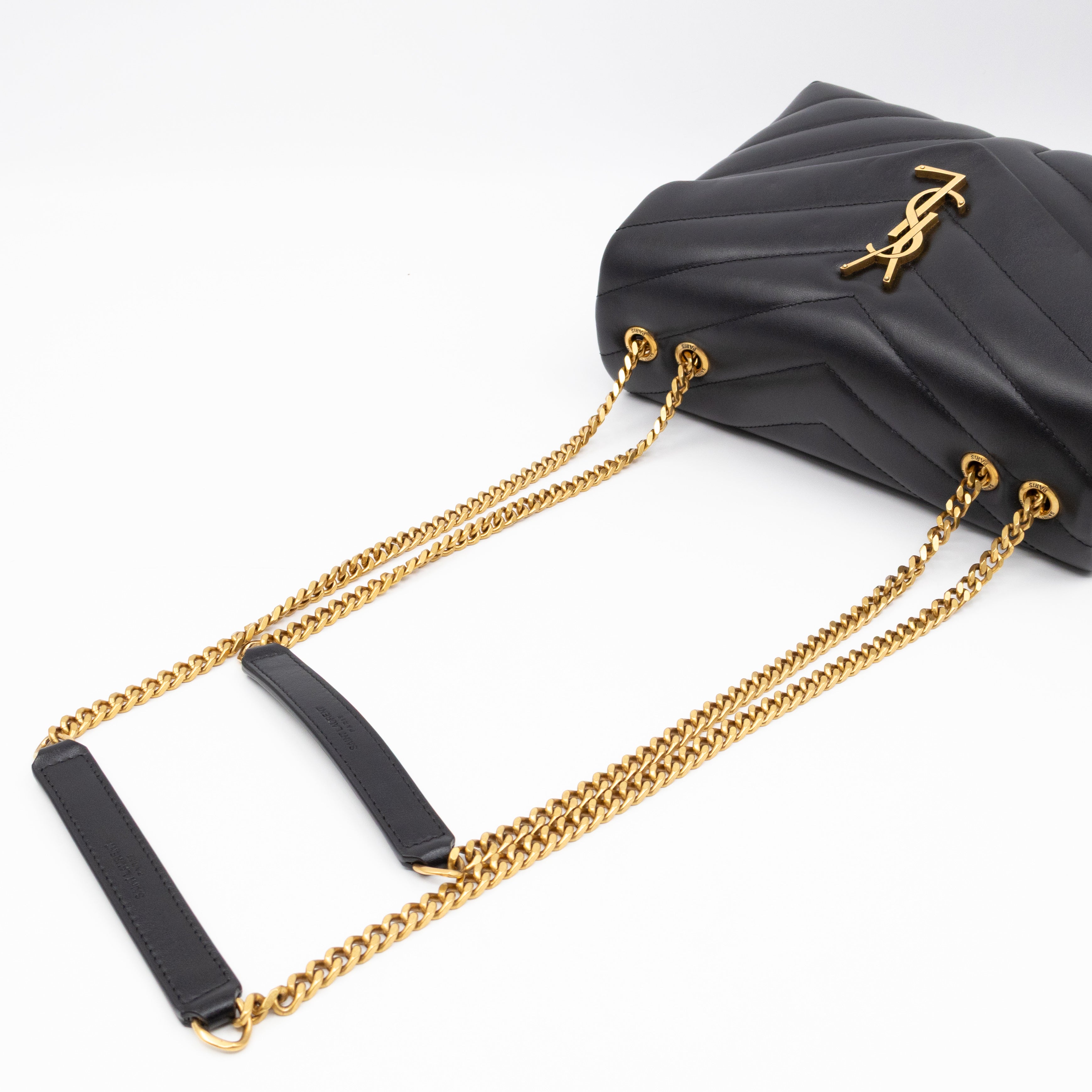 Loulou Small Black Leather