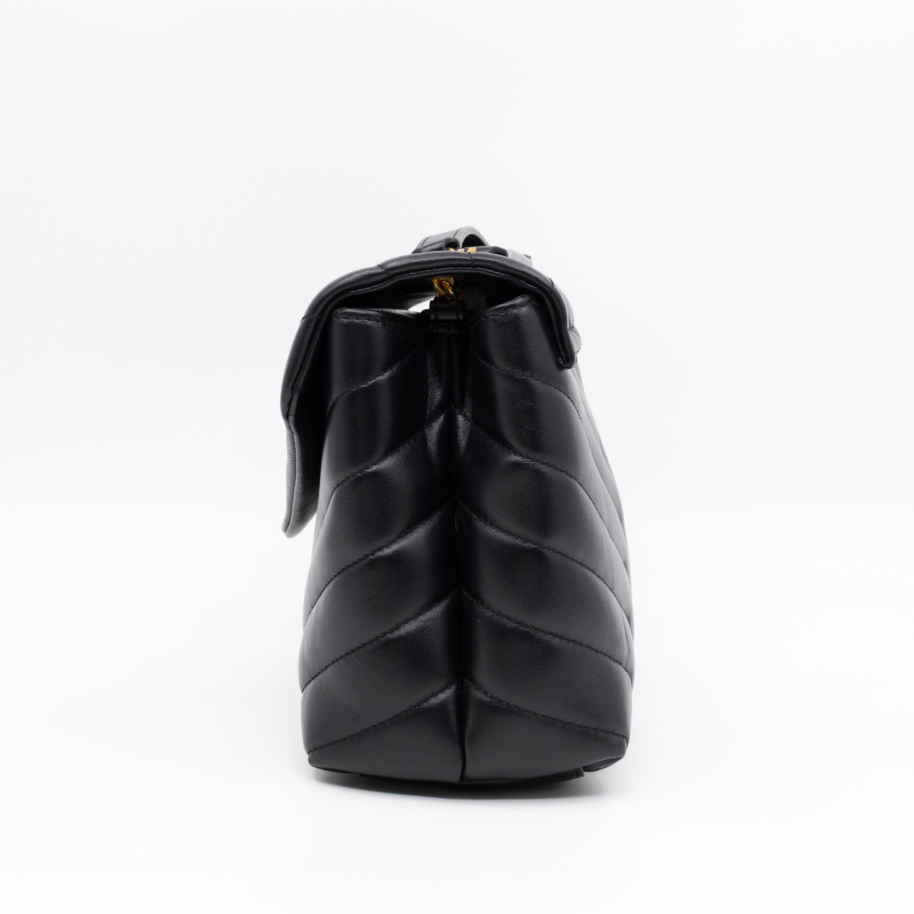 Loulou Small Black Leather