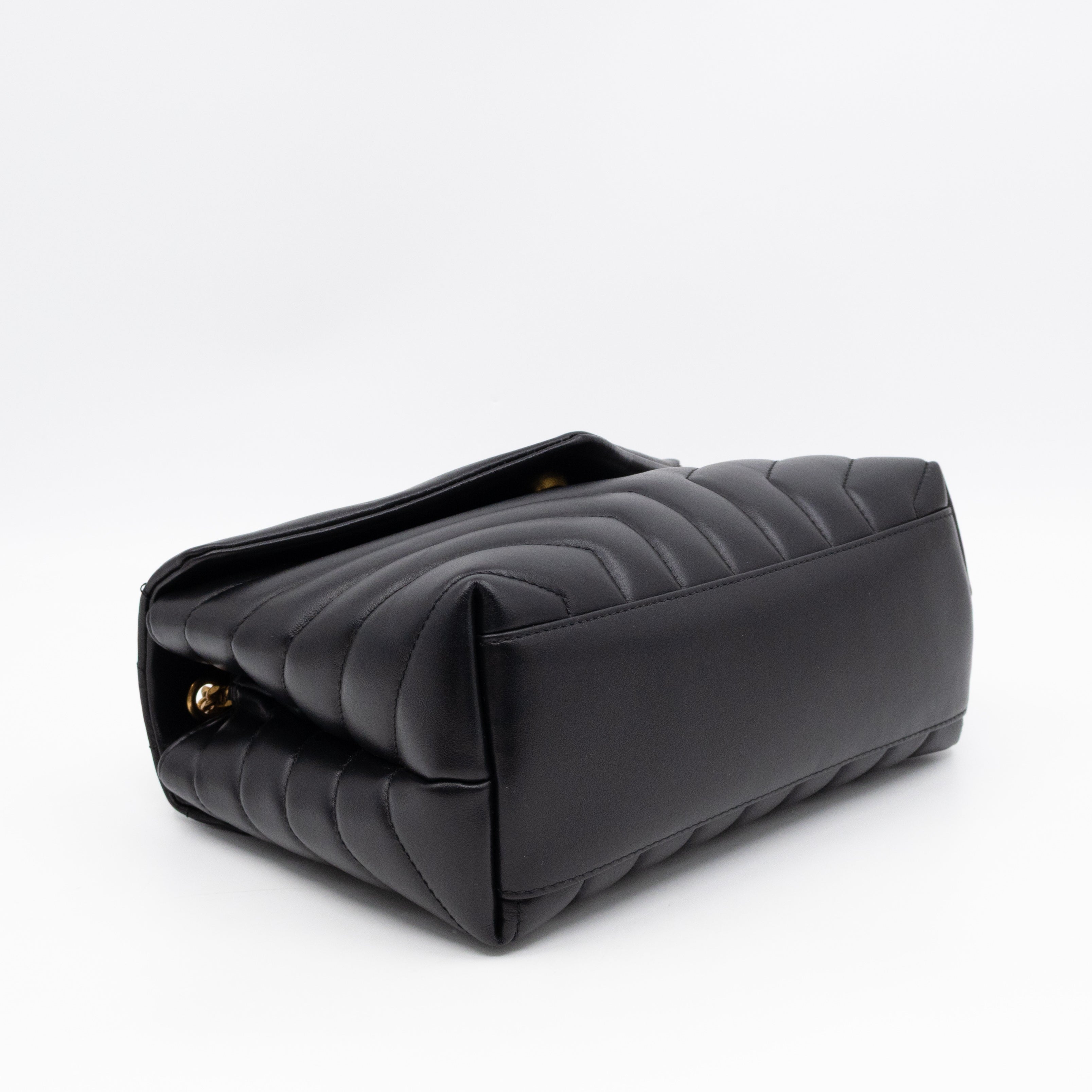 Loulou Small Black Leather