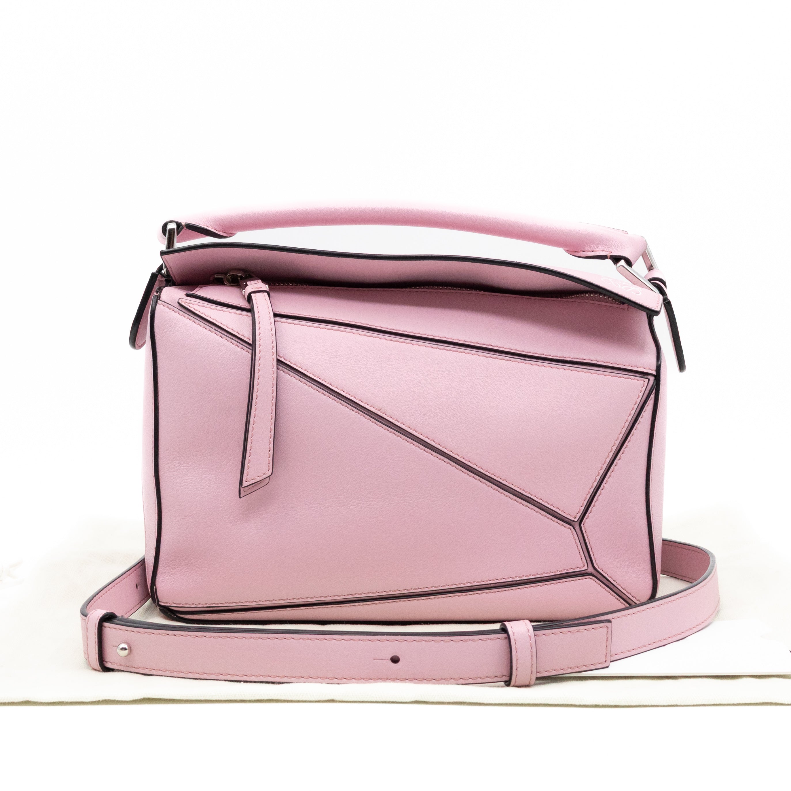 Puzzle Small Bag Pastel Pink Leather