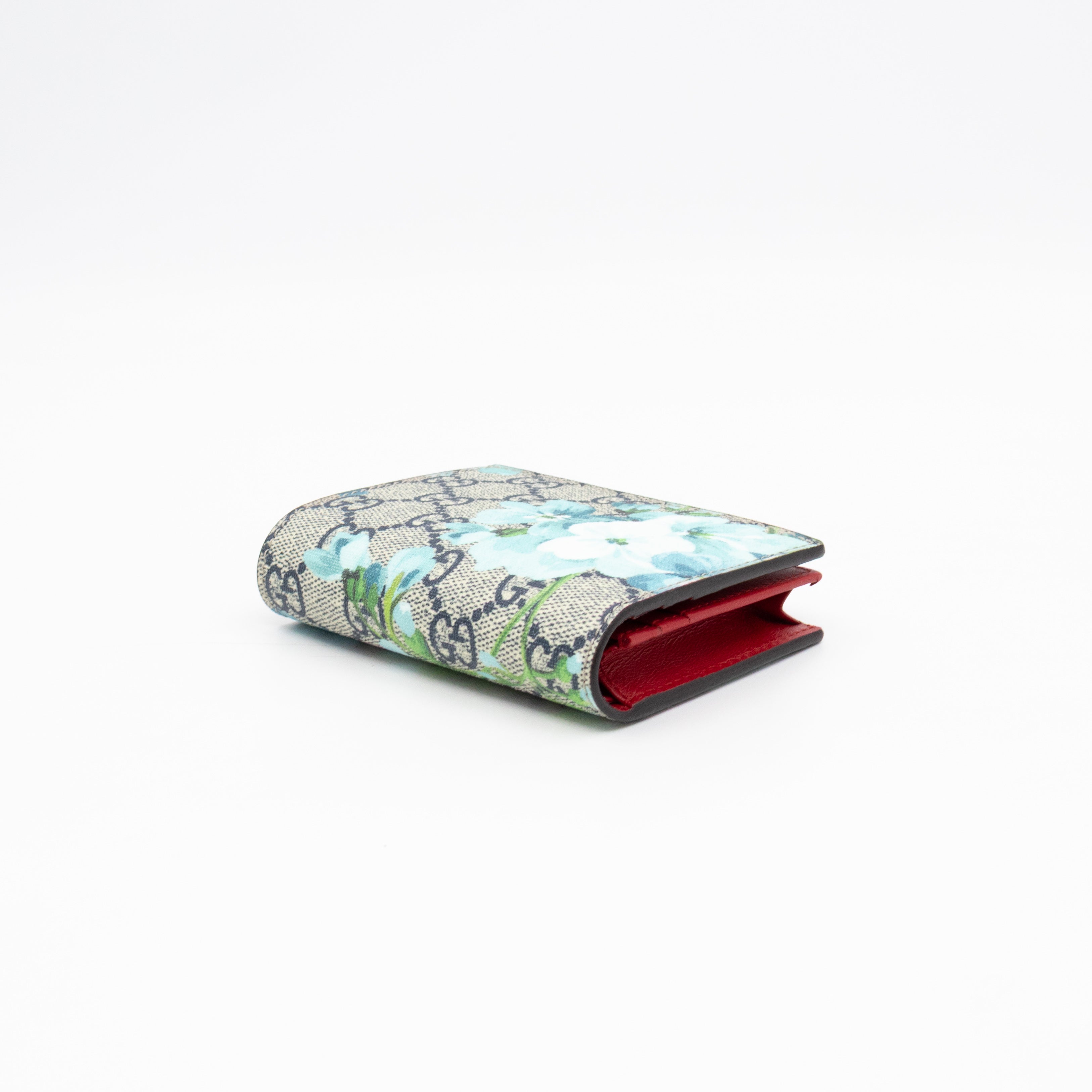 Blooms Card Case Wallet GG Supreme Blue