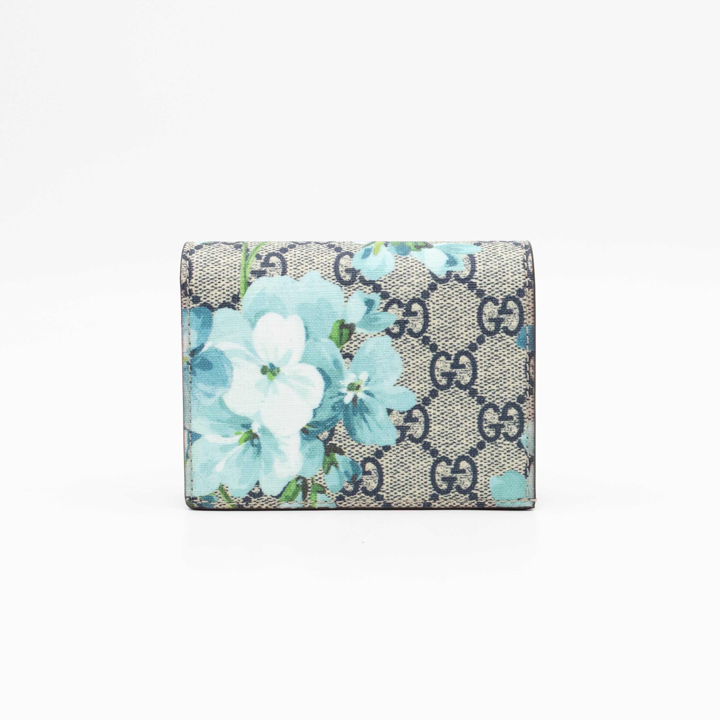 Blooms Card Case Wallet GG Supreme Blue