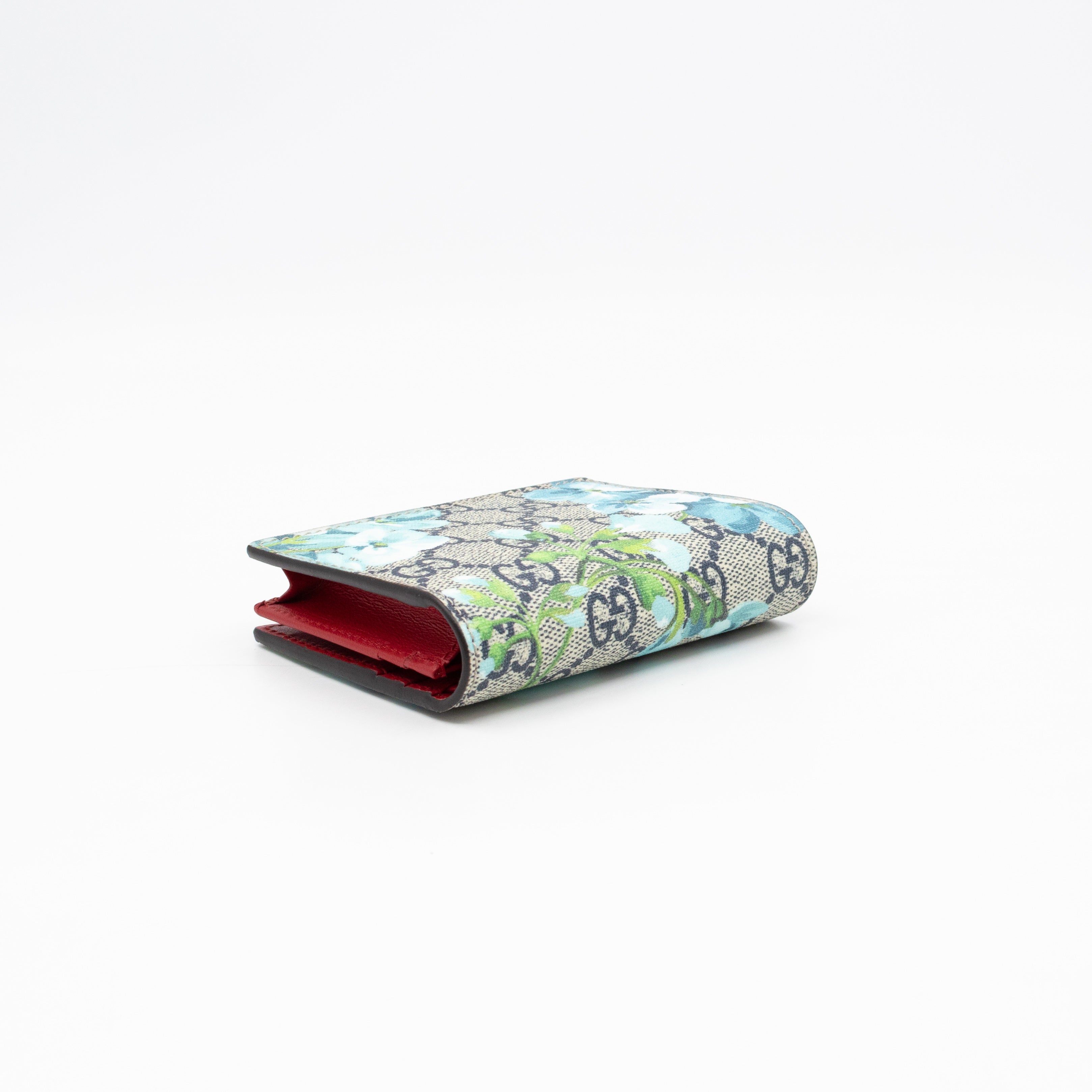 Blooms Card Case Wallet GG Supreme Blue