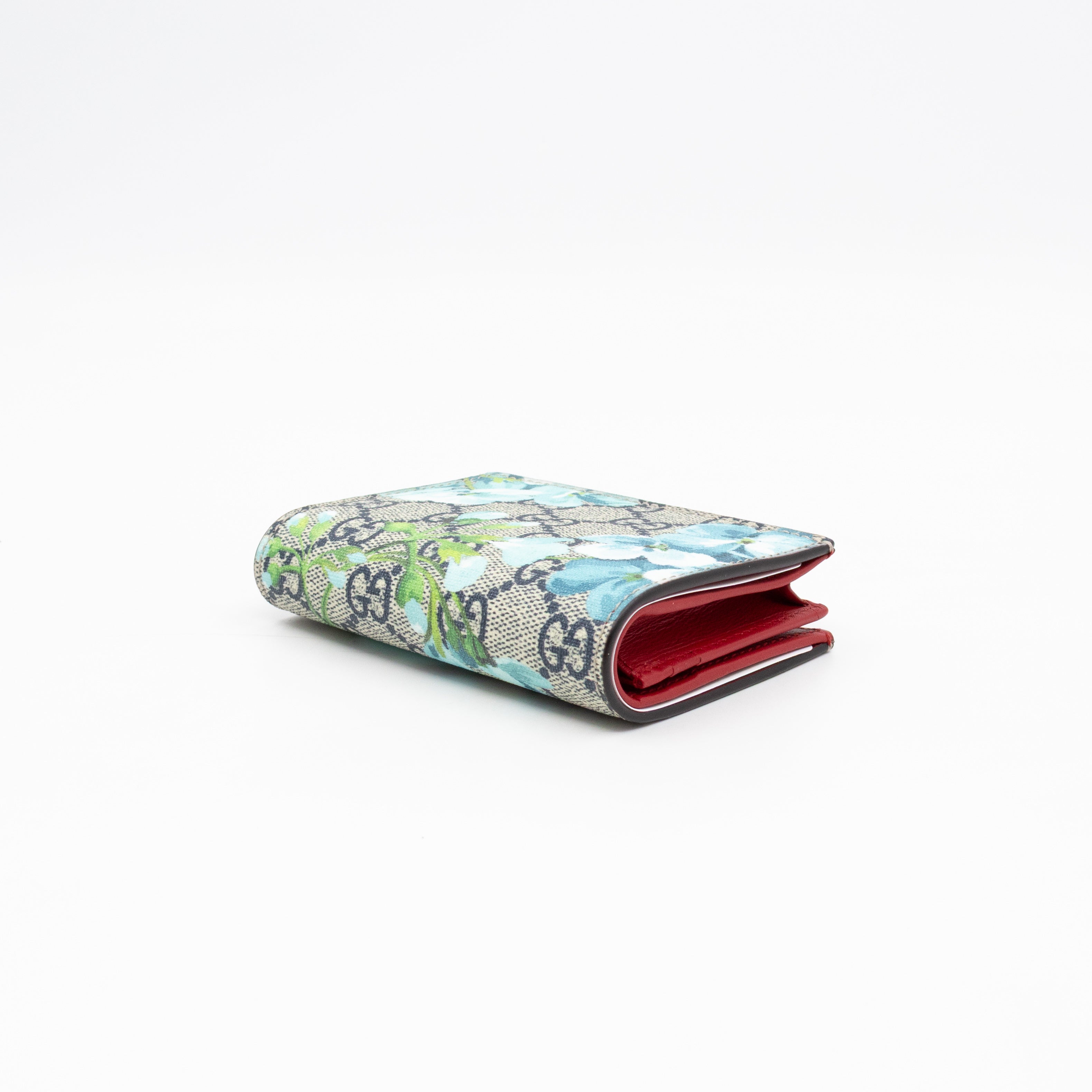 Blooms Card Case Wallet GG Supreme Blue
