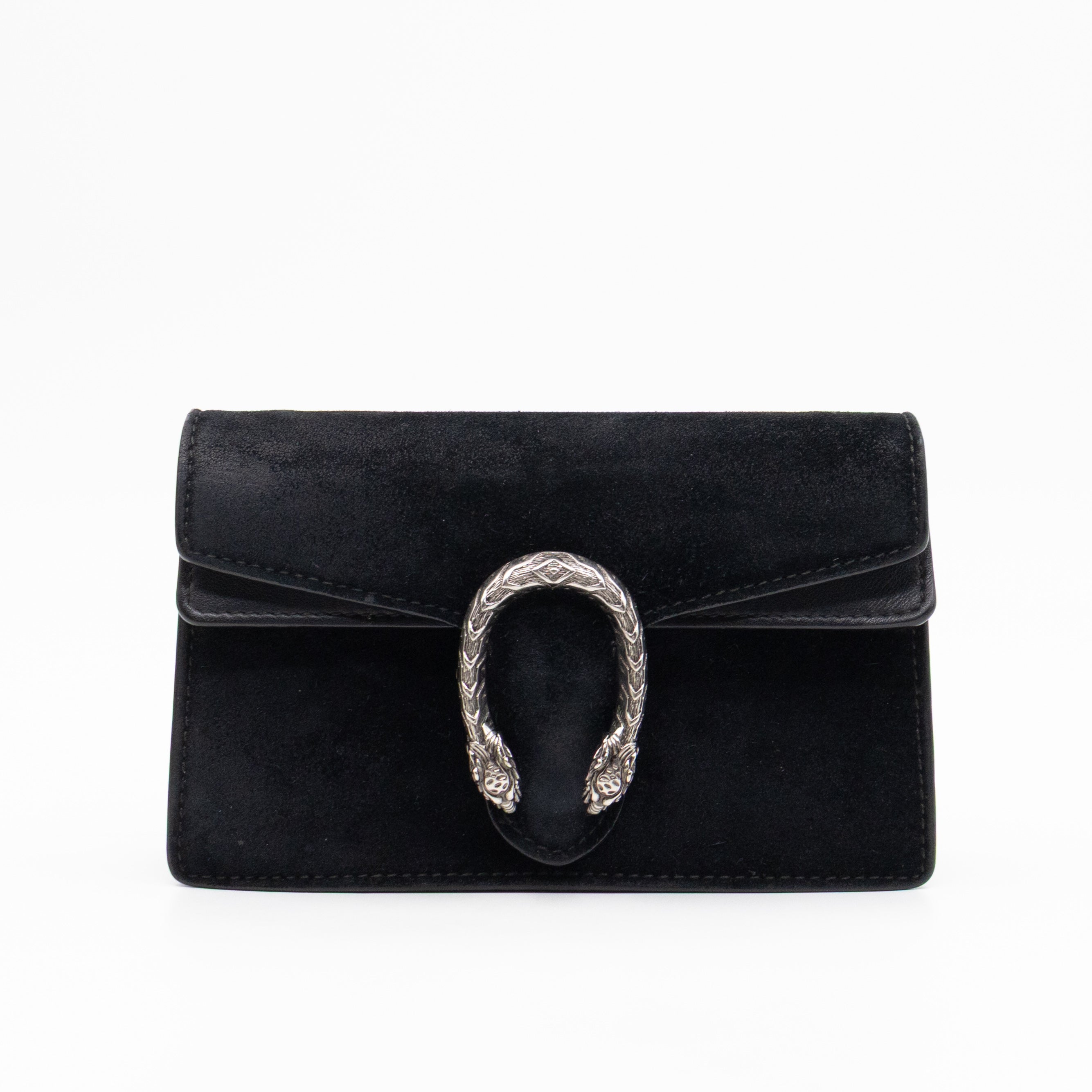 Dionysus Super Mini Black Suede Leather