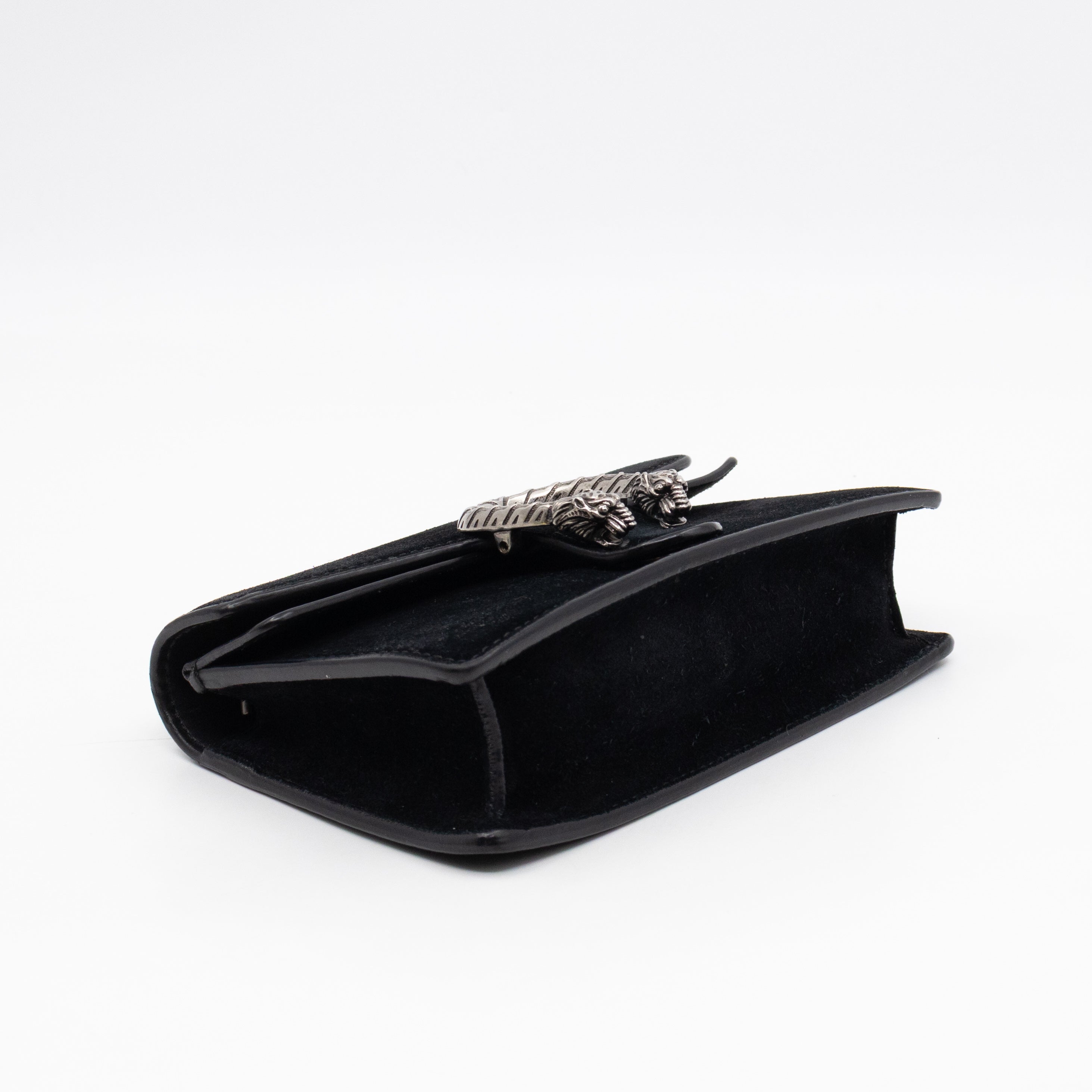 Dionysus Super Mini Black Suede Leather