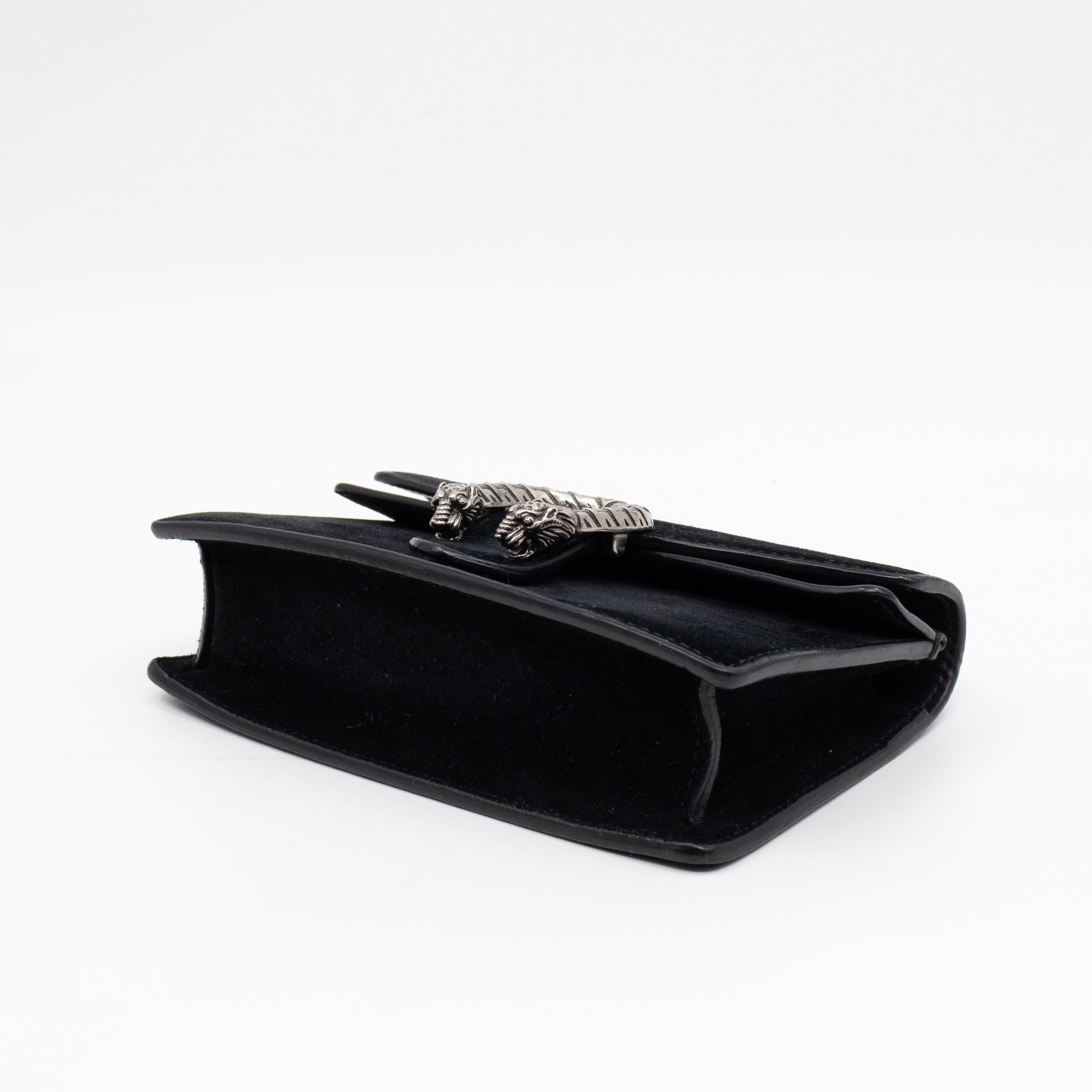 Dionysus Super Mini Black Suede Leather