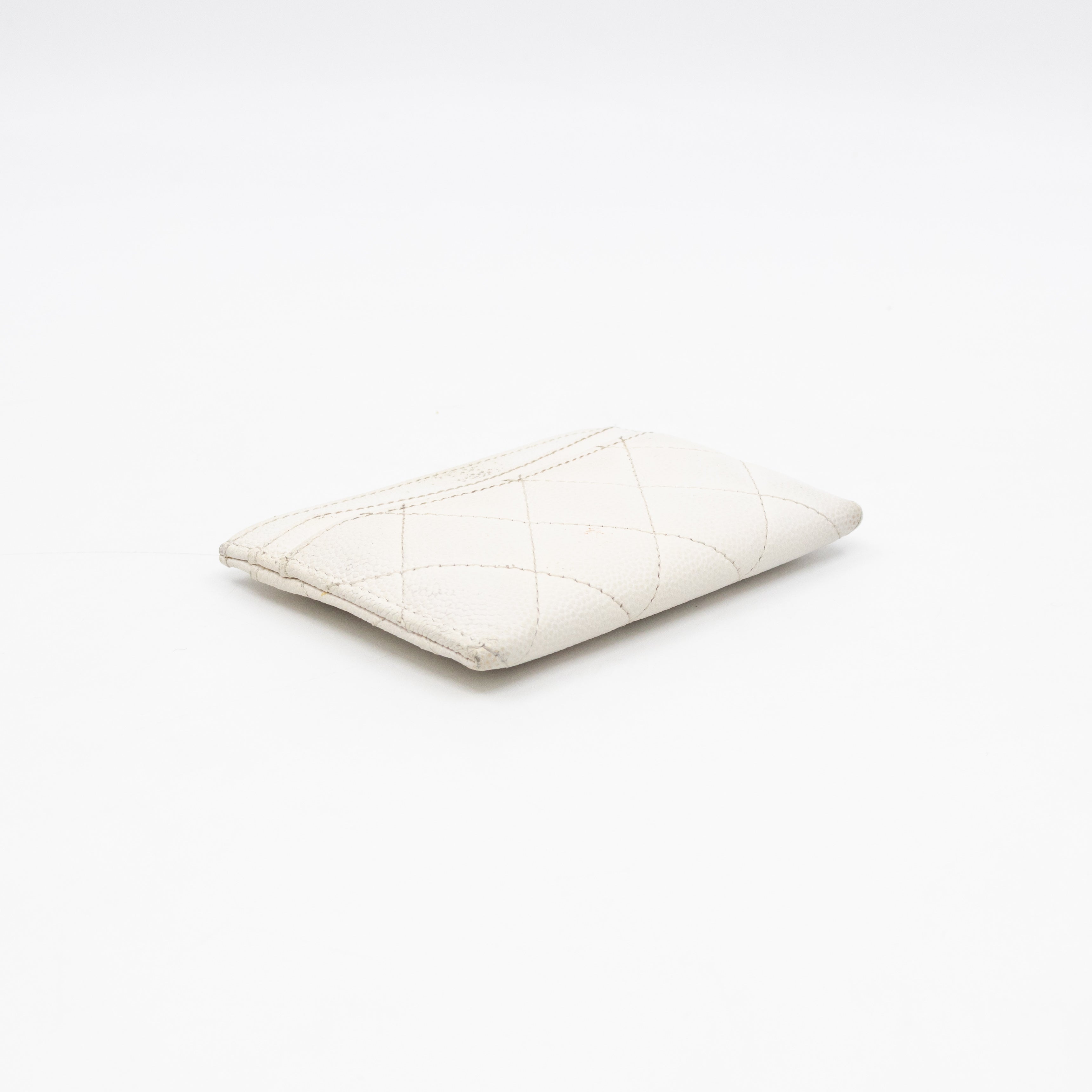 Classic Card Holder White Caviar Gold