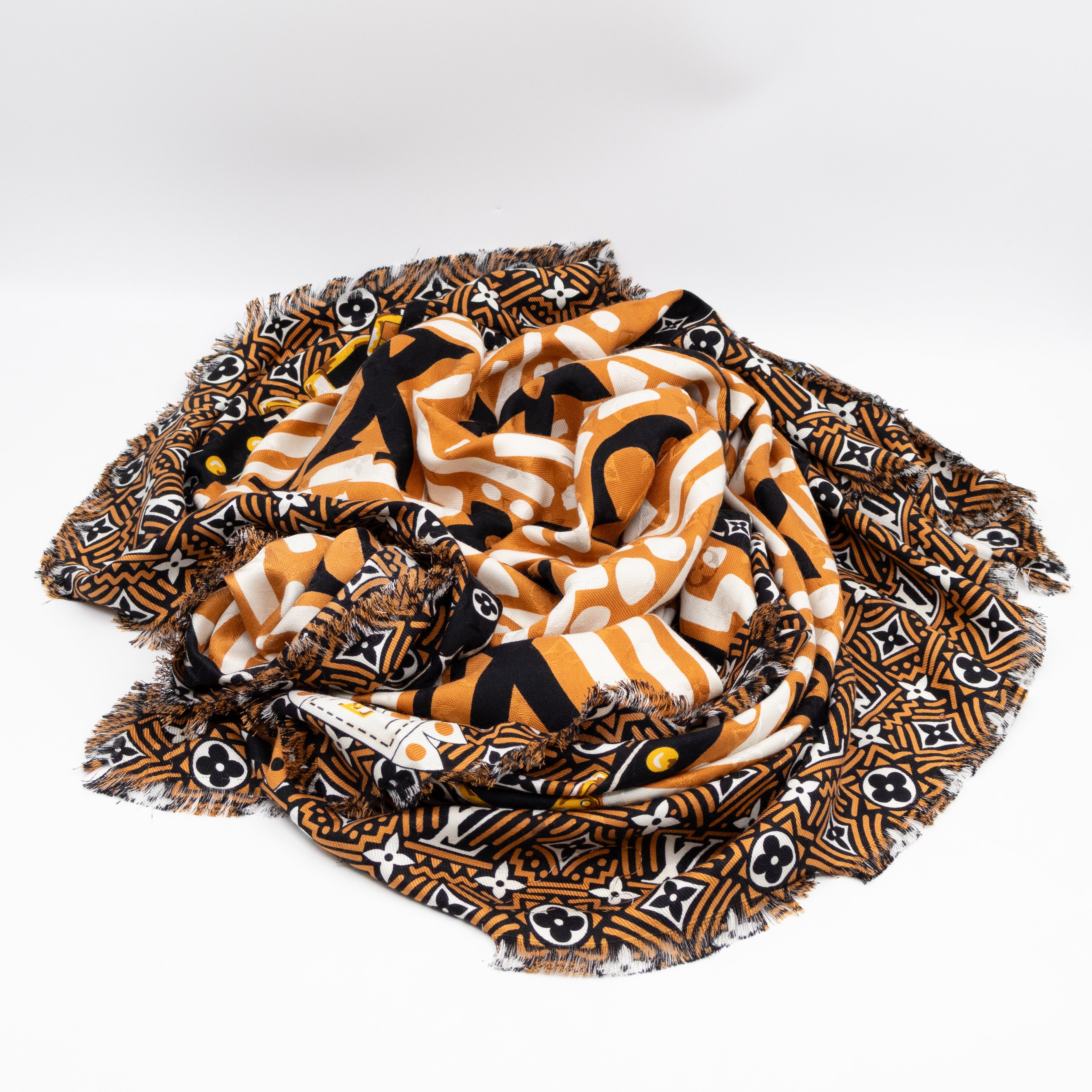 Crafty Monogram Shawl Caramel