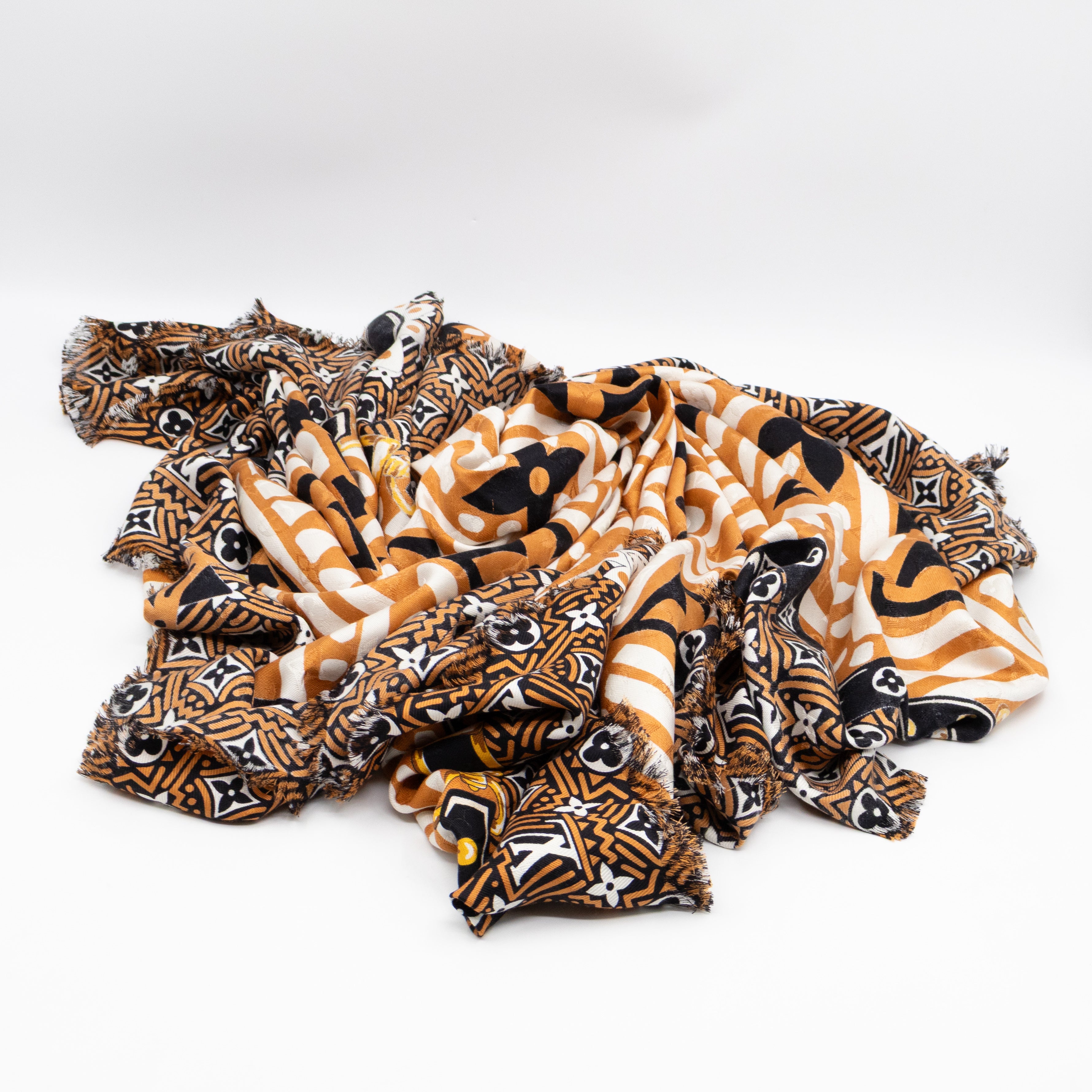 Crafty Monogram Shawl Caramel