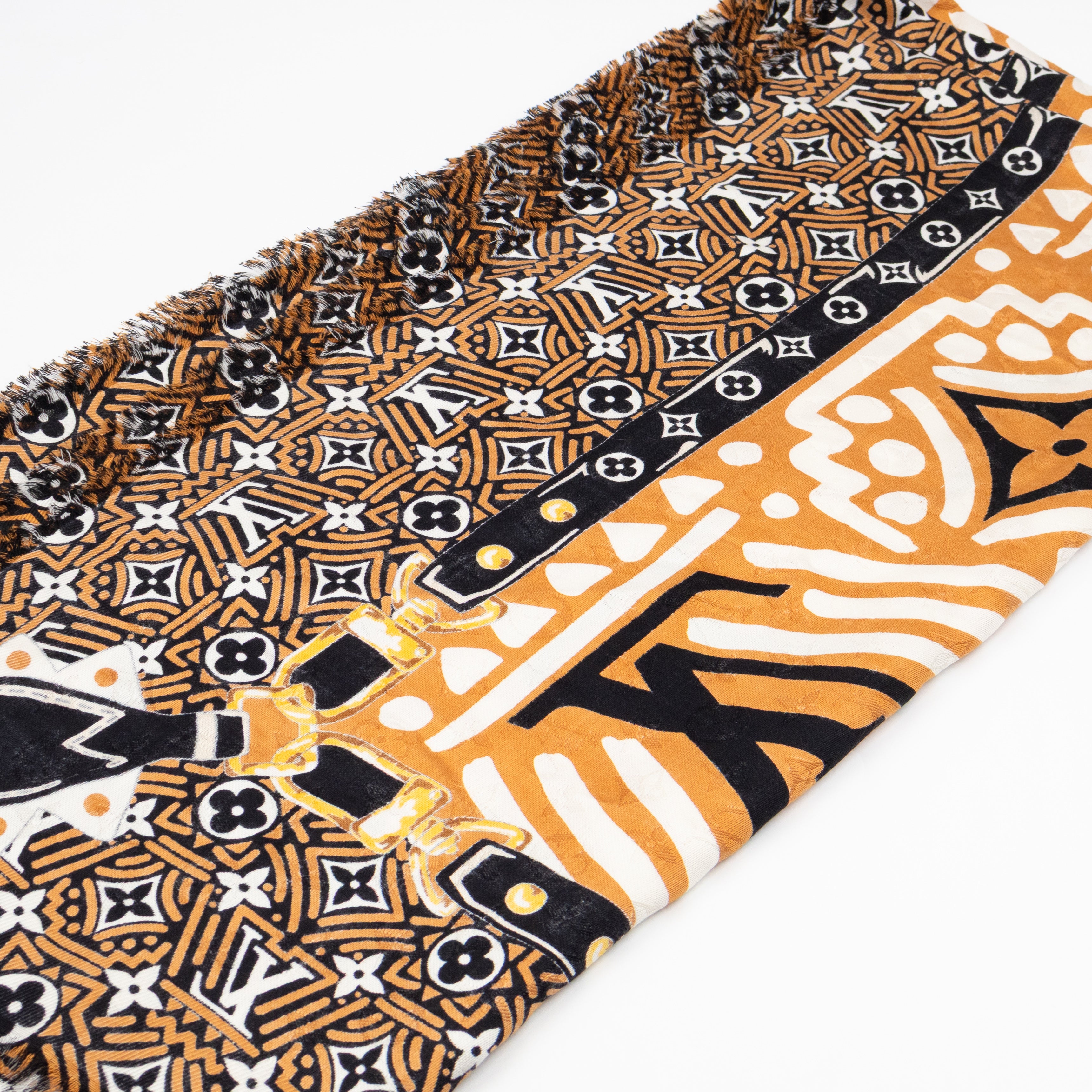 Crafty Monogram Shawl Caramel
