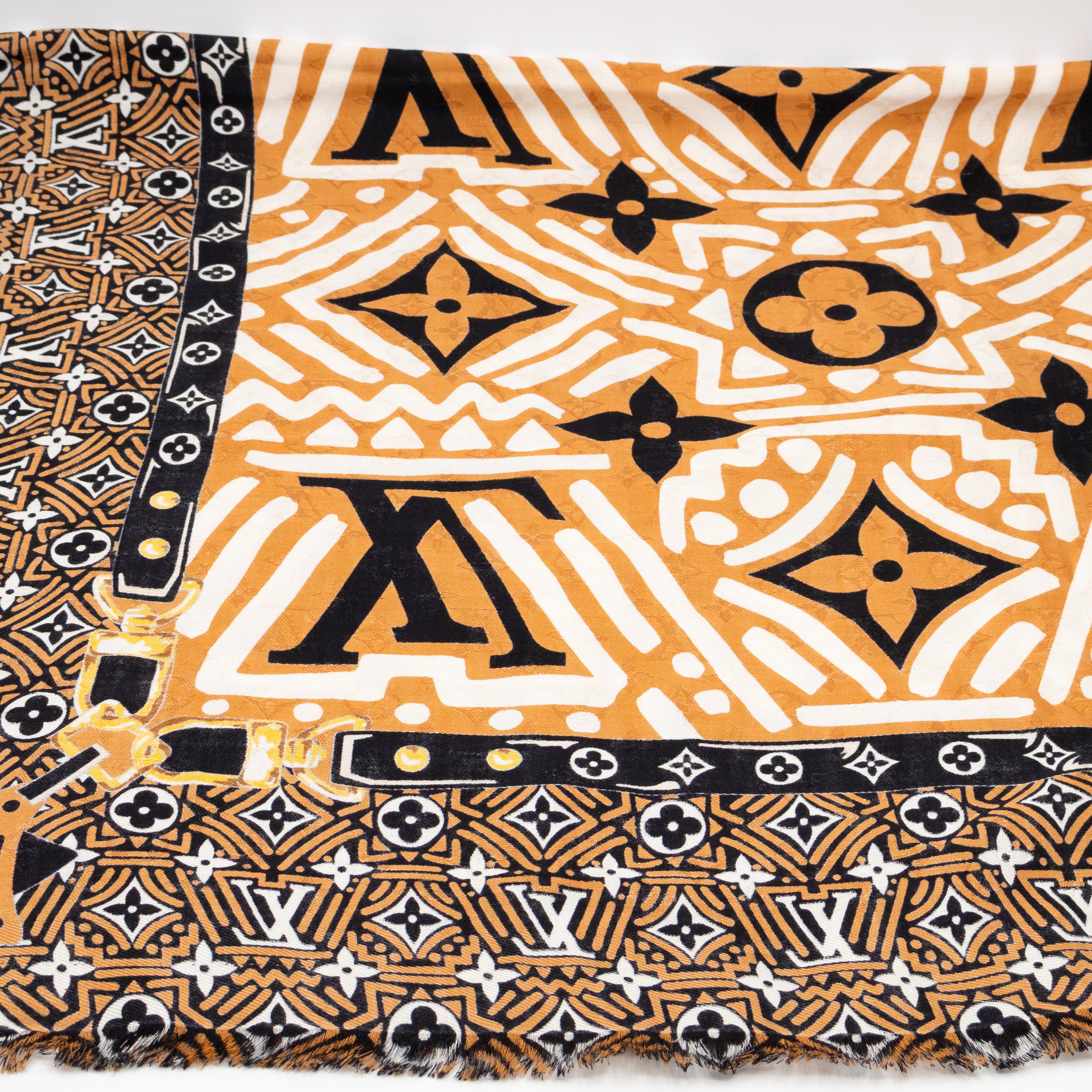 Crafty Monogram Shawl Caramel
