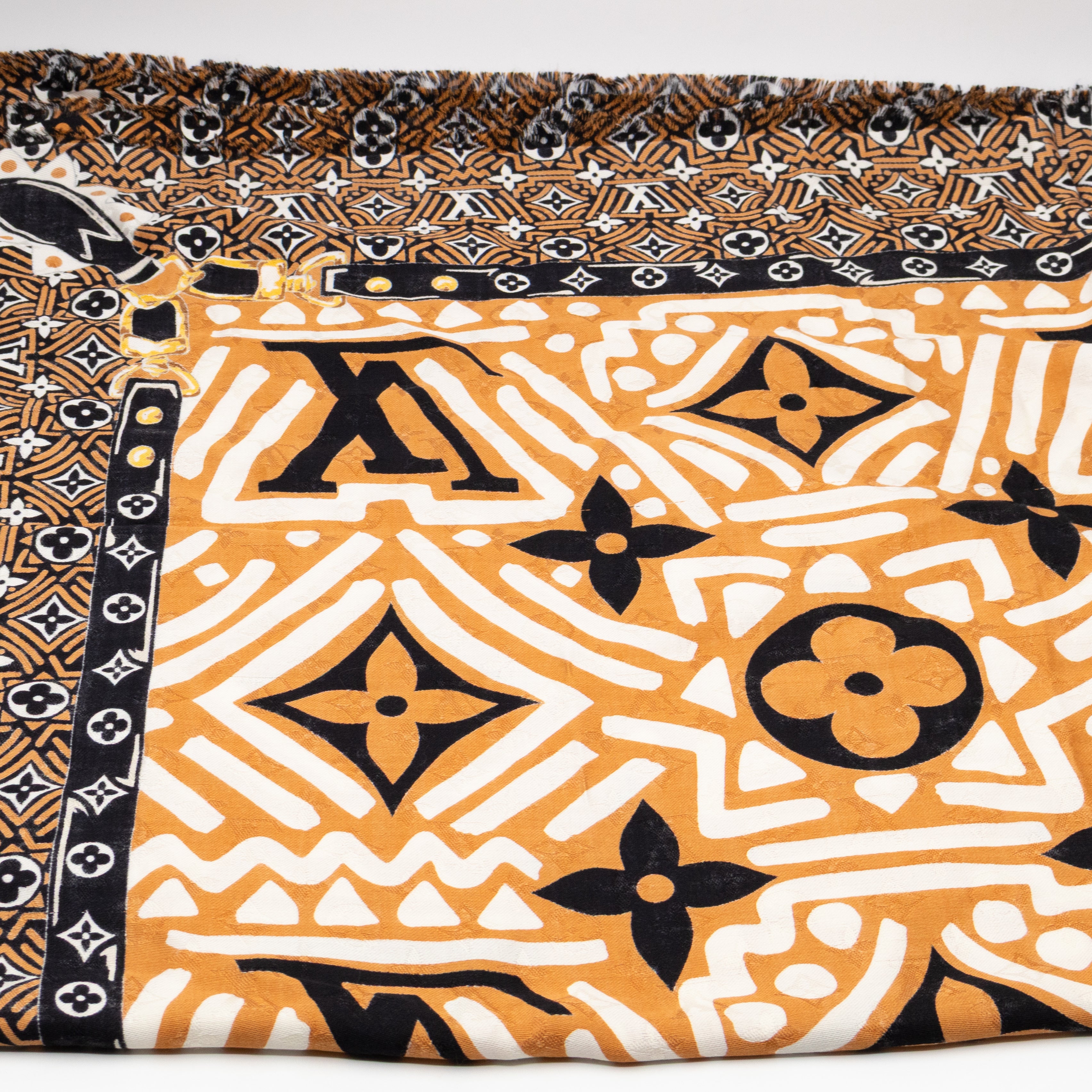 Crafty Monogram Shawl Caramel