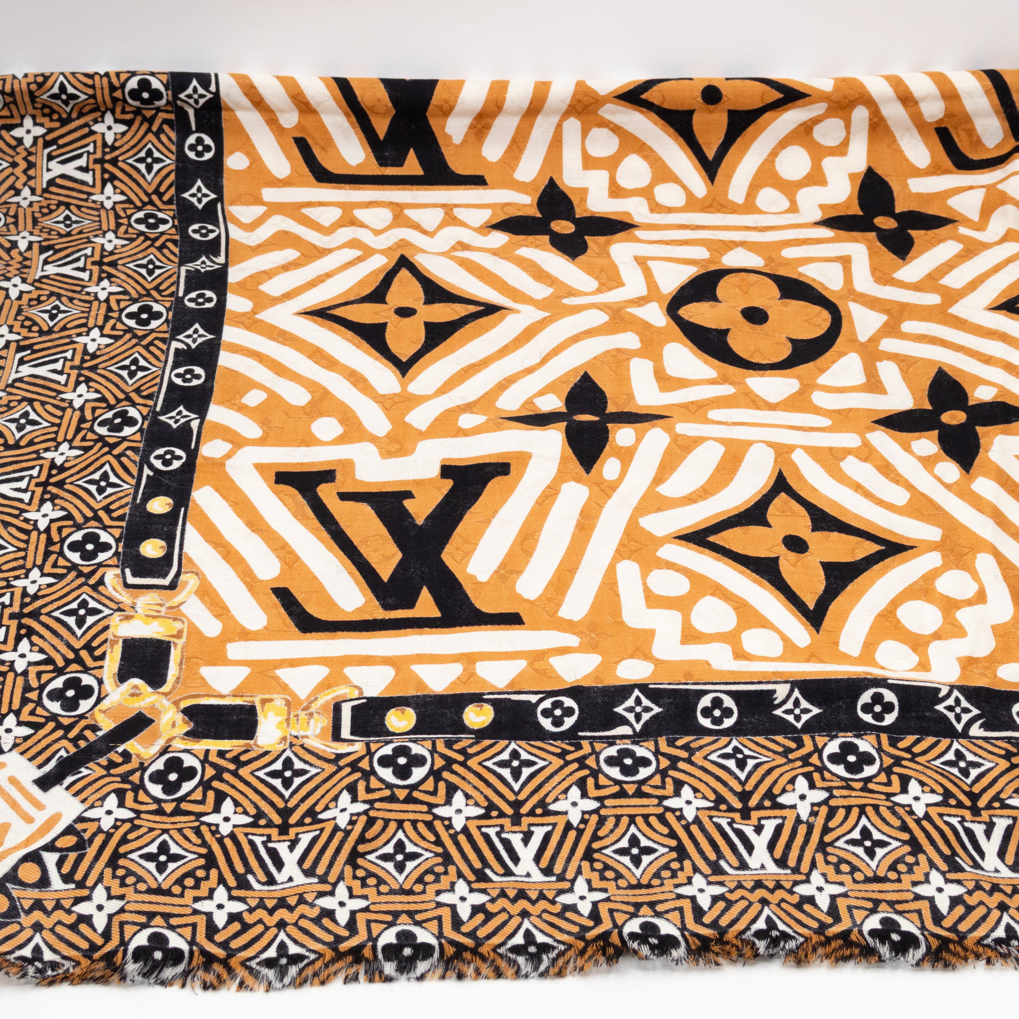 Crafty Monogram Shawl Caramel