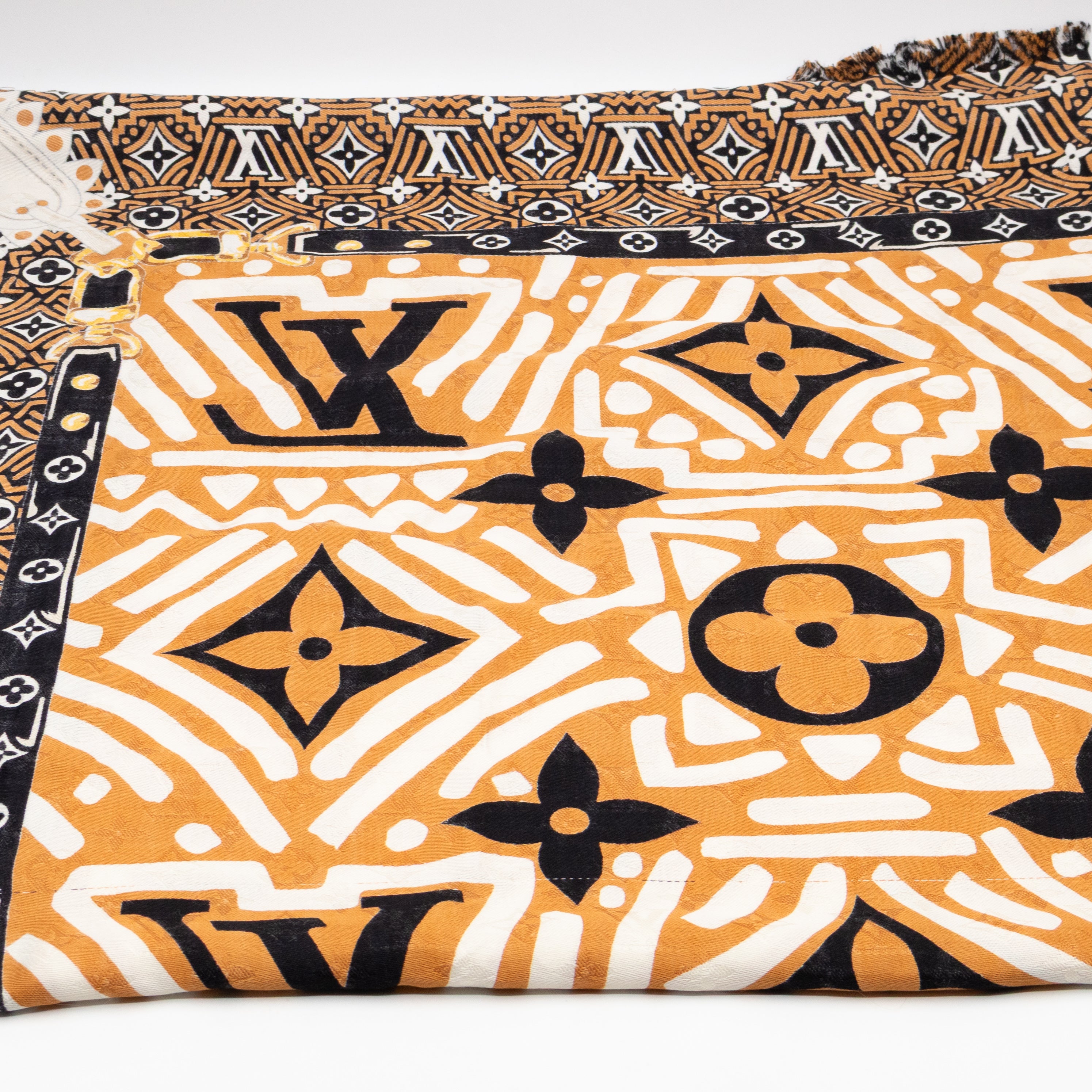 Crafty Monogram Shawl Caramel