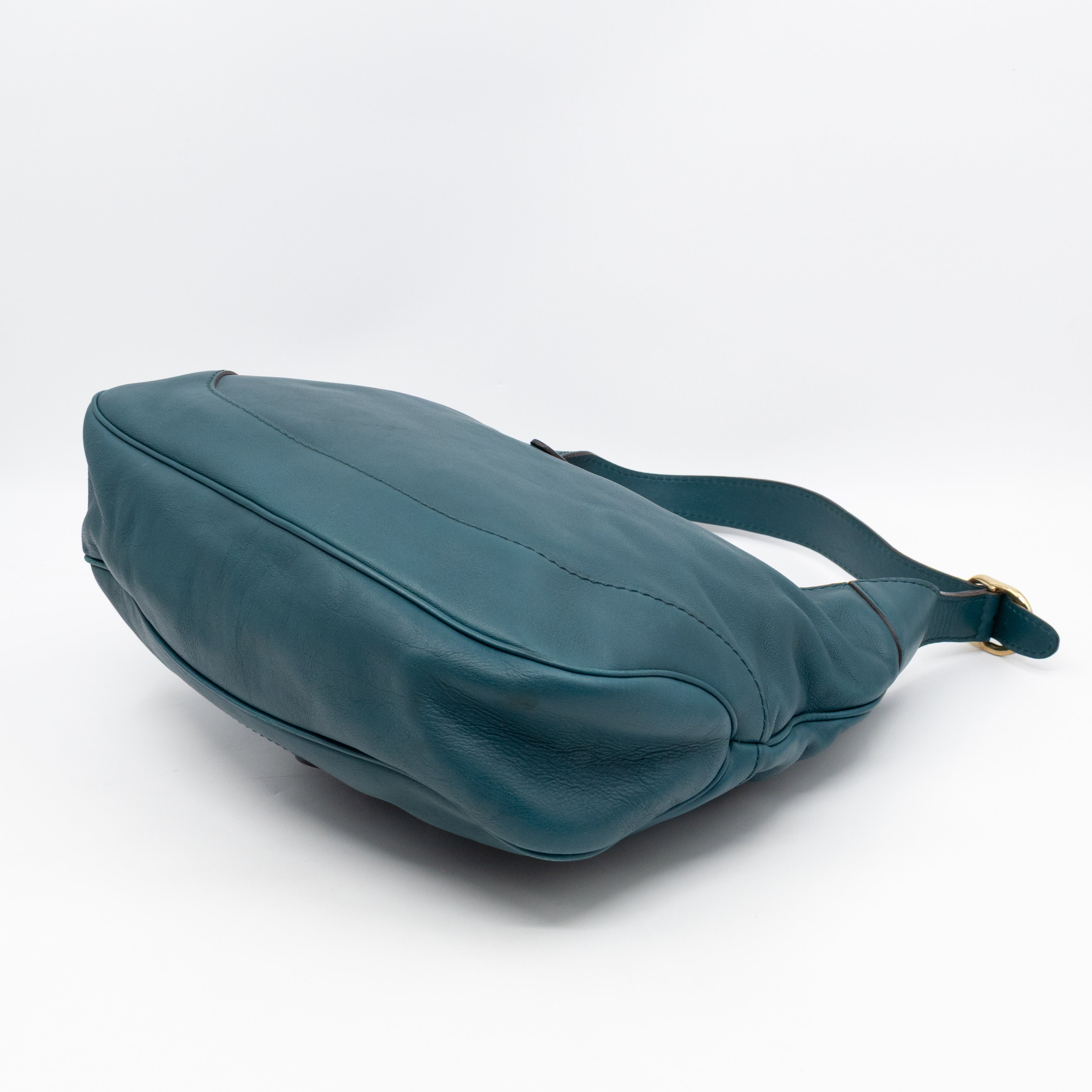 Jackie Medium Hobo Bag Turquoise Leather