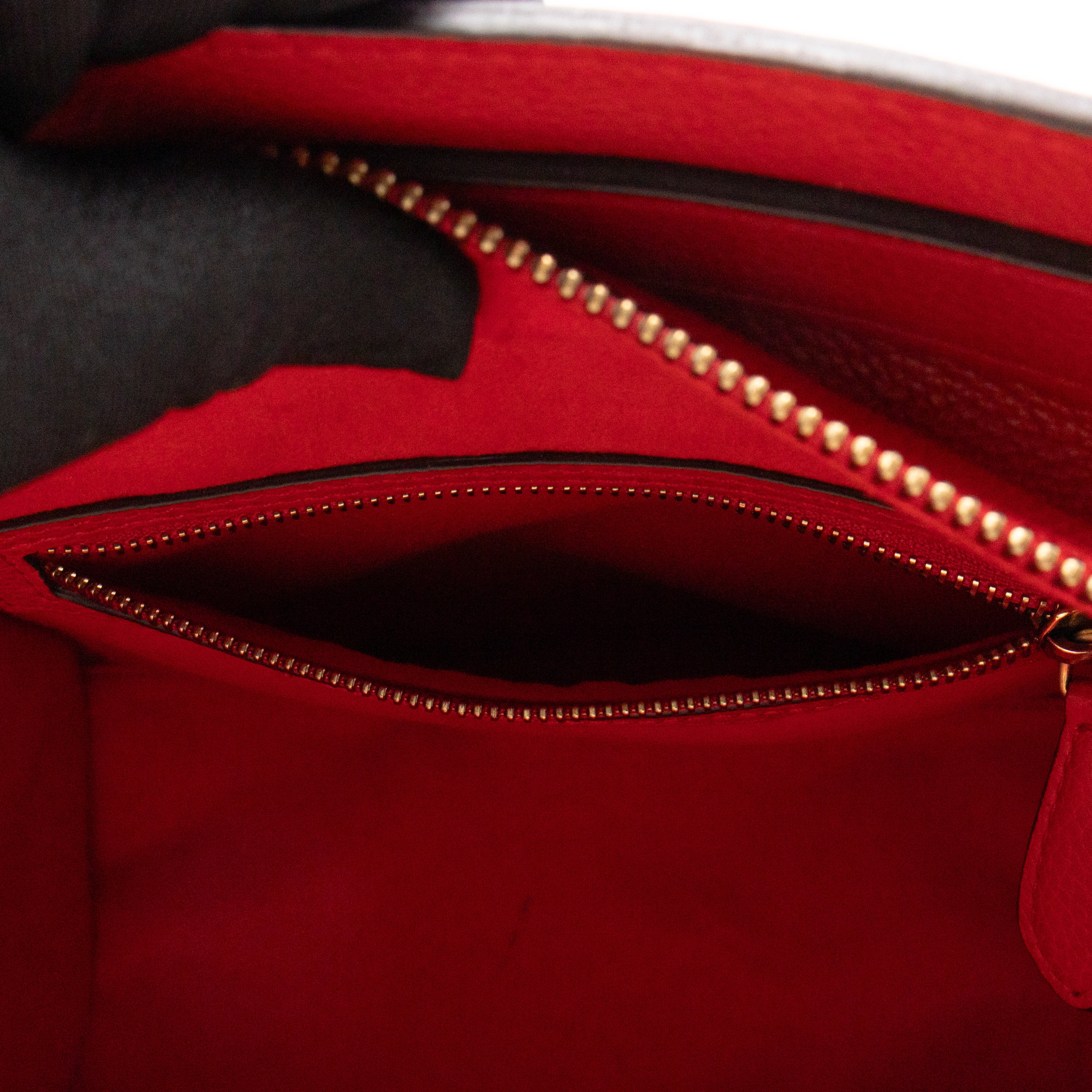Micro Luggage Red Leather
