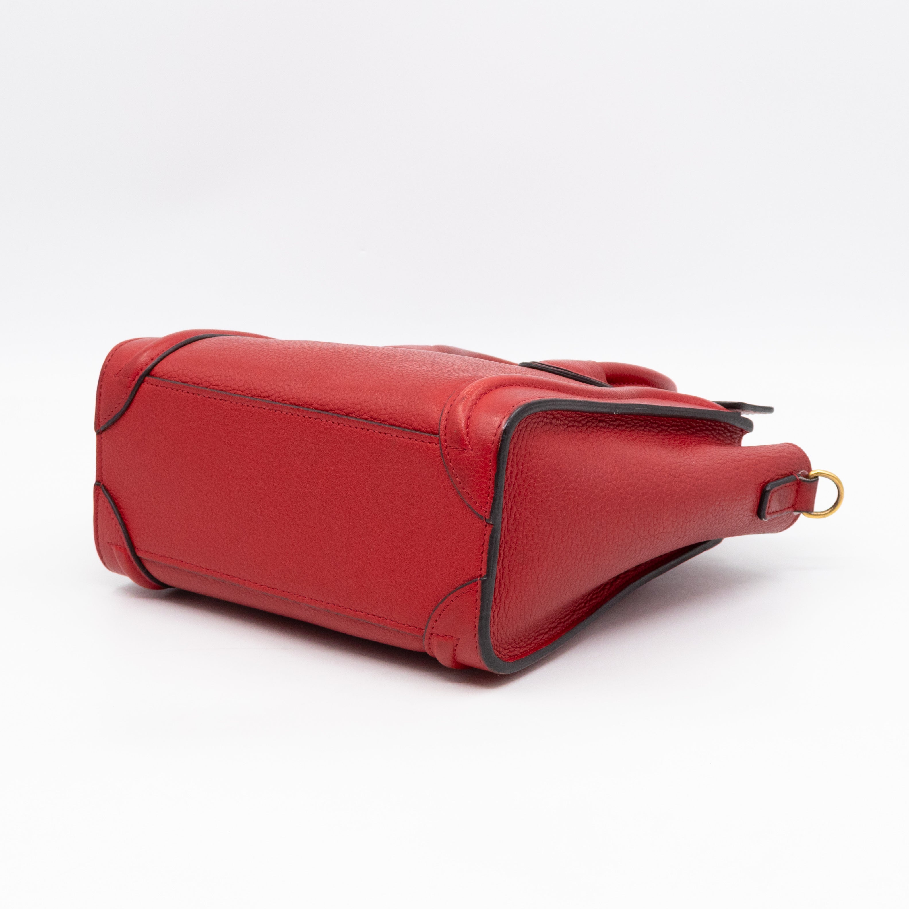 Nano Luggage Red Leather