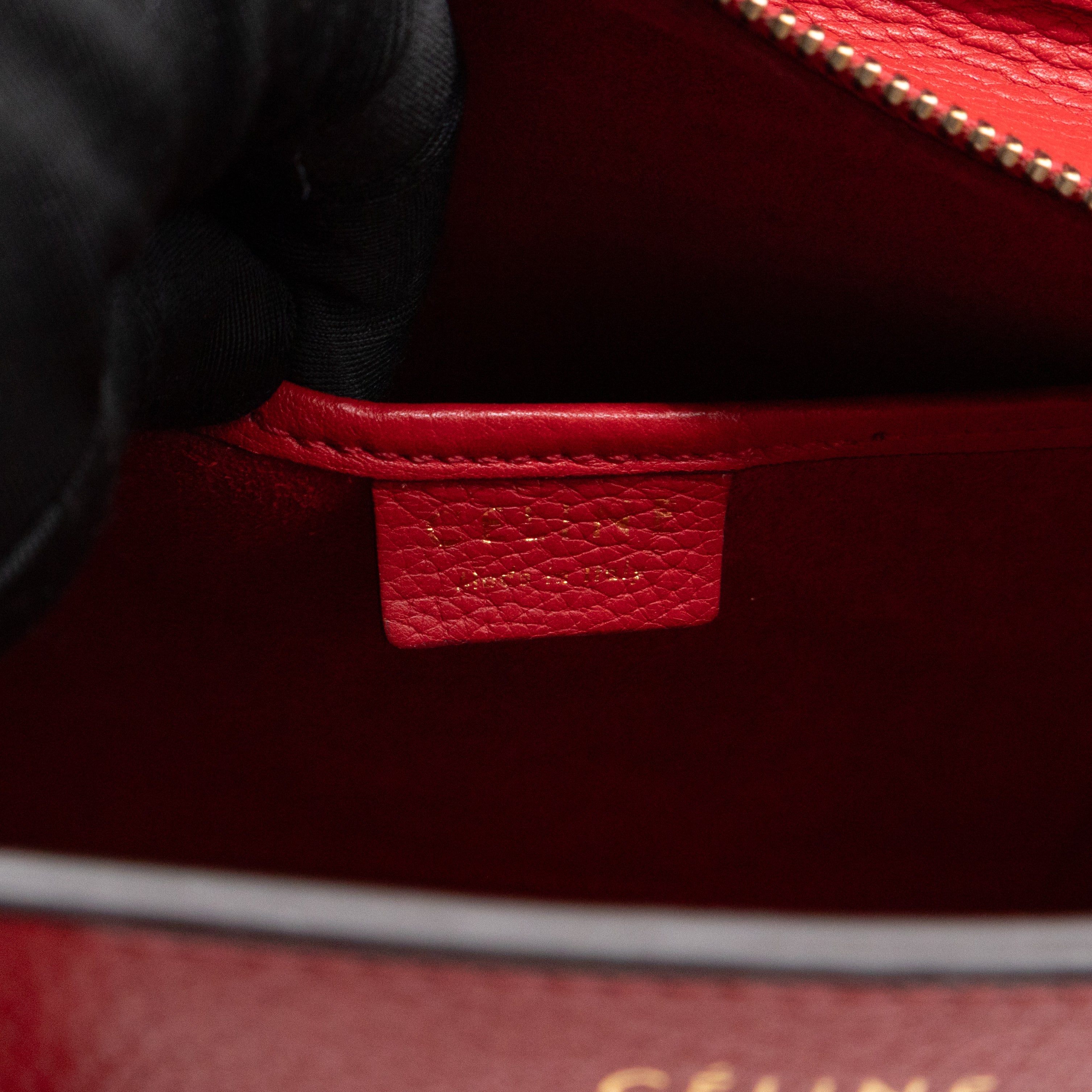 Nano Luggage Red Leather