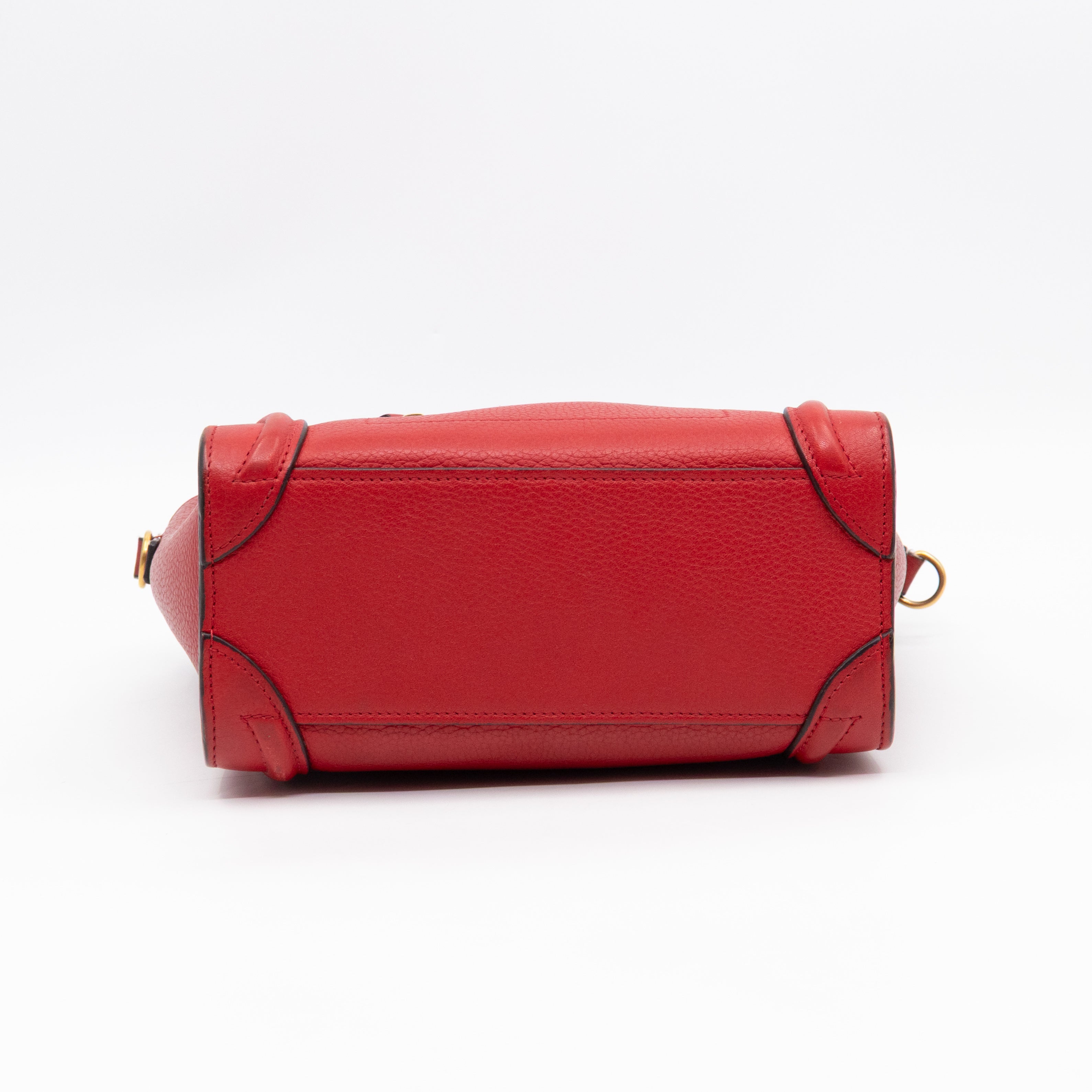 Nano Luggage Red Leather