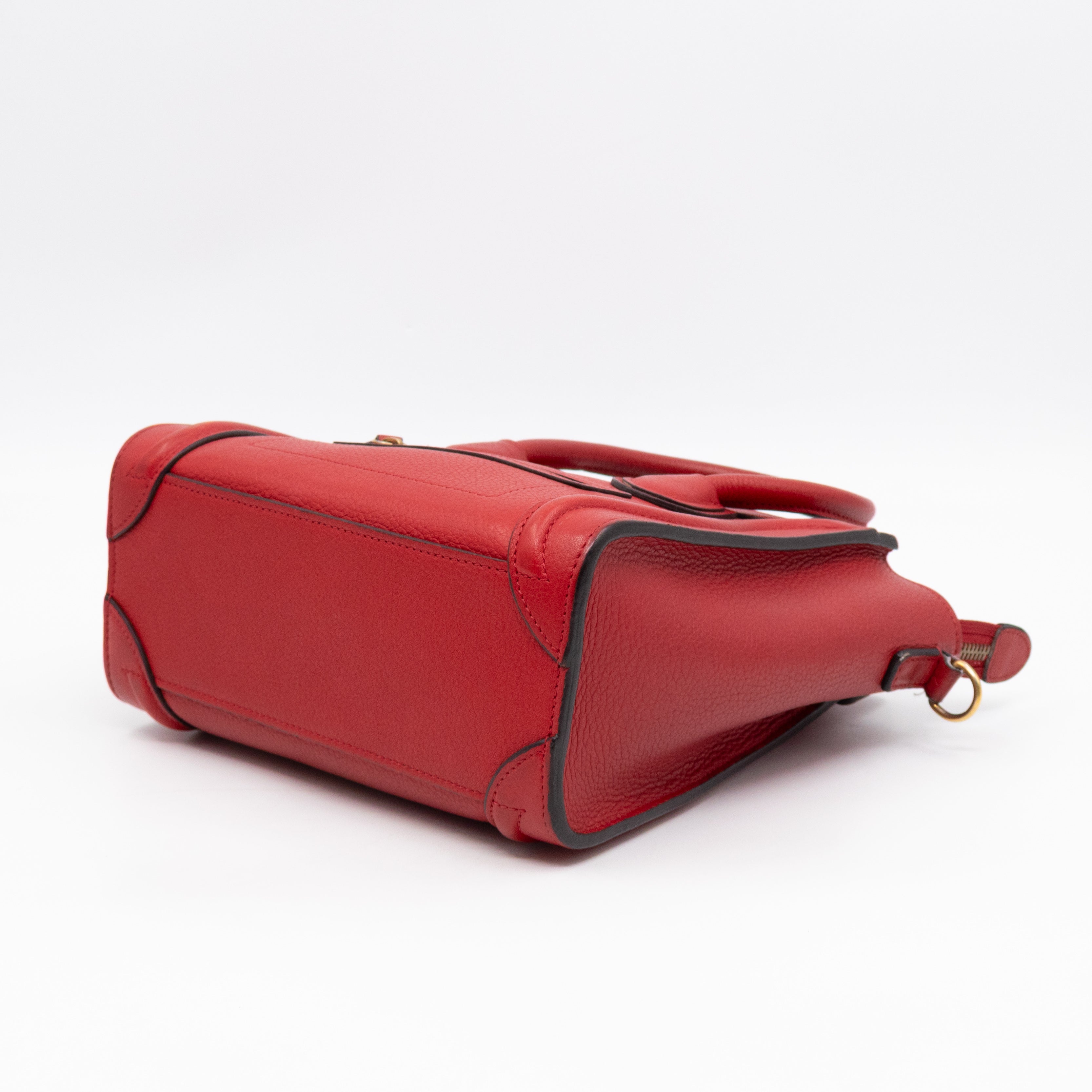 Nano Luggage Red Leather