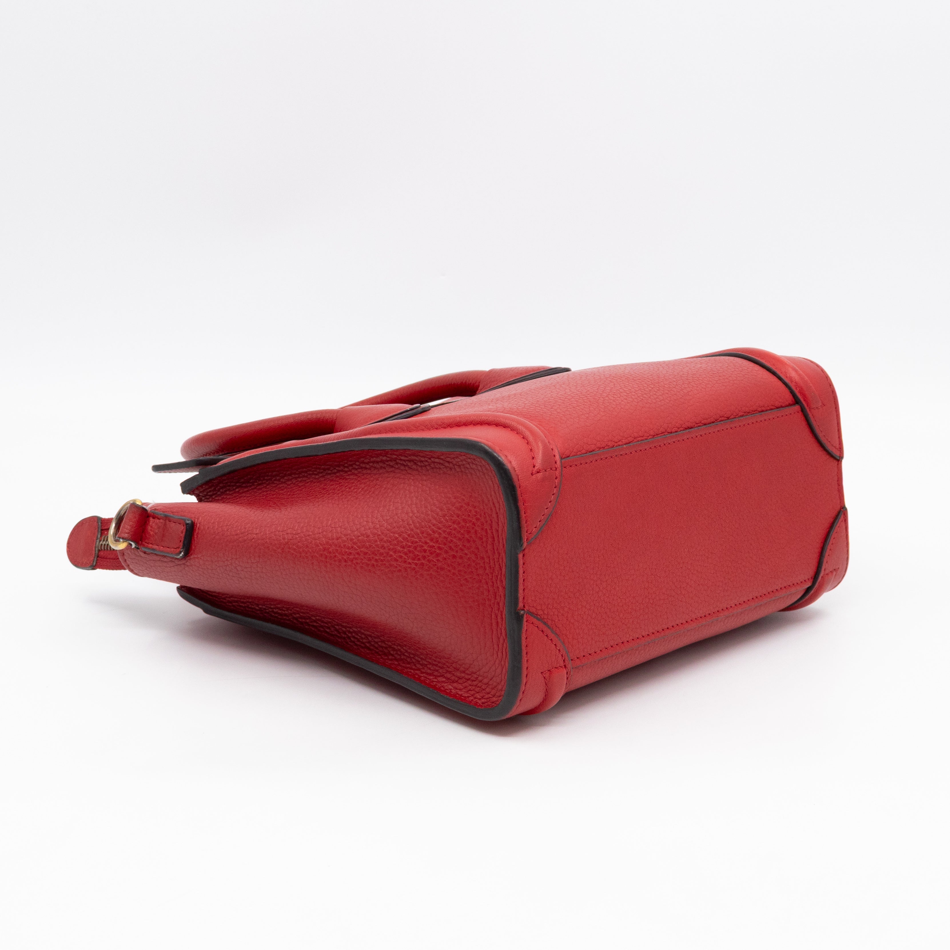 Nano Luggage Red Leather