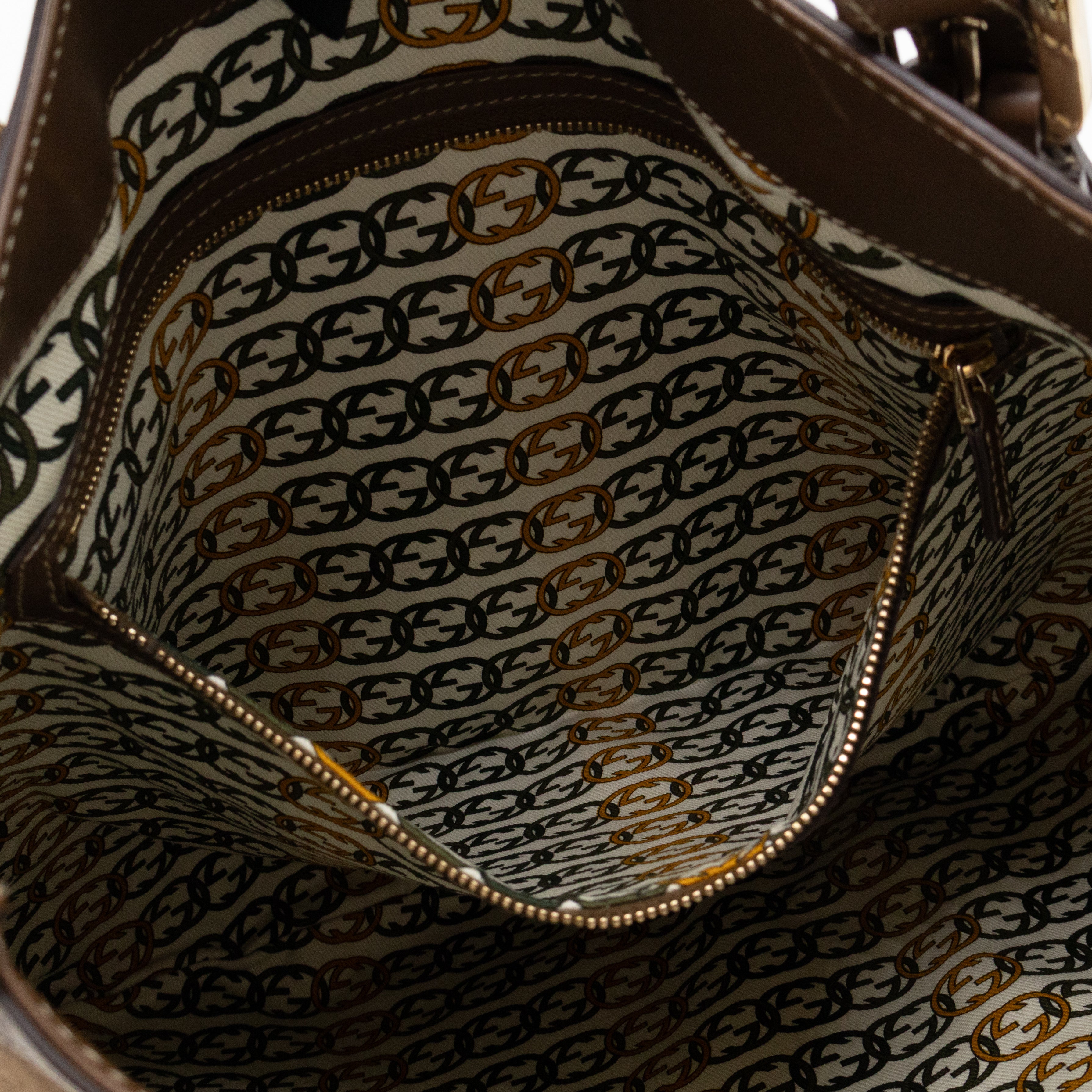 Interlocking G Britt Hobo Bag Brown Suede Leather