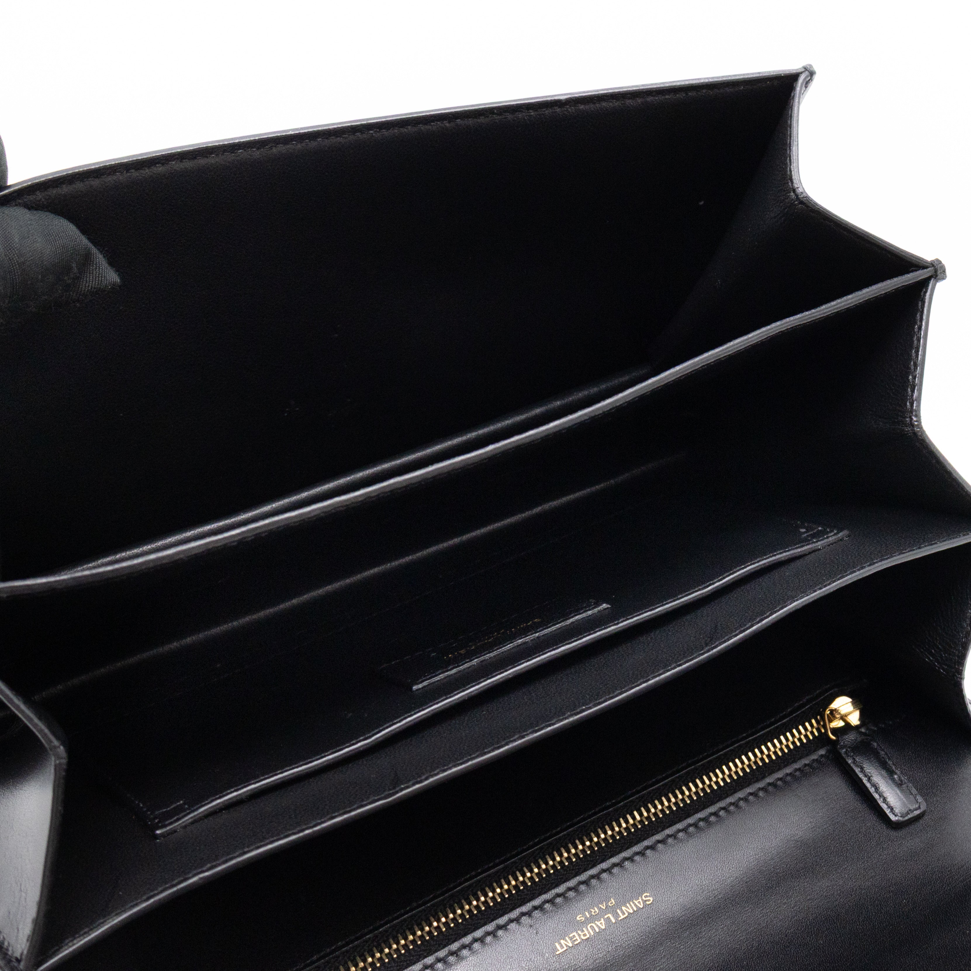 Domino Medium Shoulder Bag Black Smooth Leather