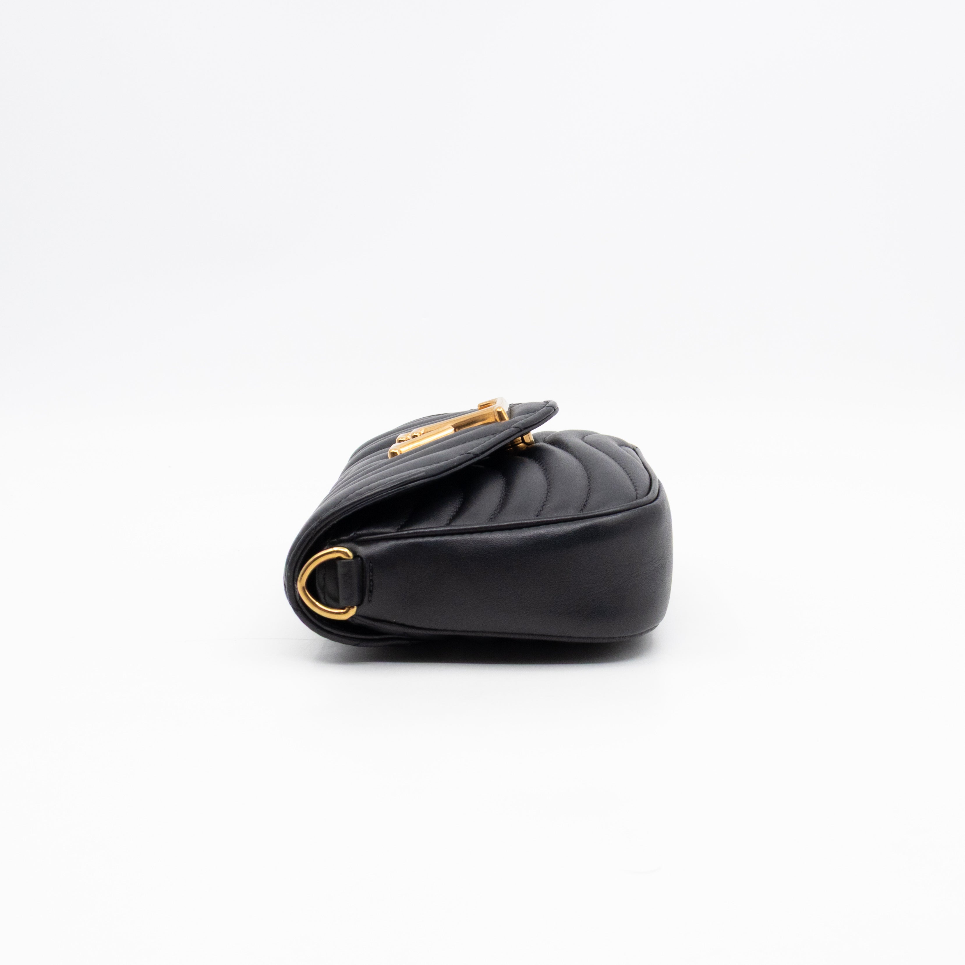 New Wave Multi Pochette Black Leather