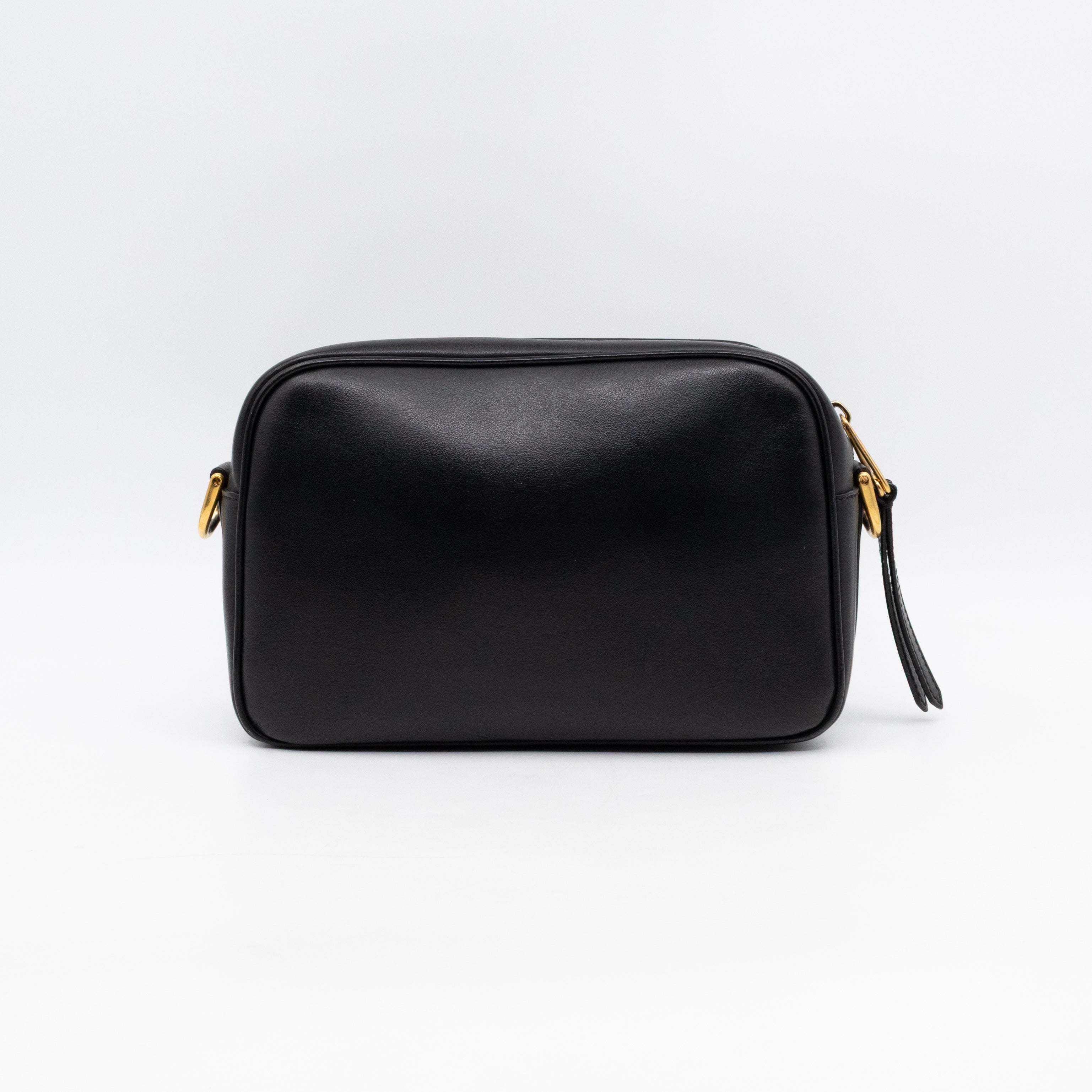 Camera Case Shoulder Bag Black Leather