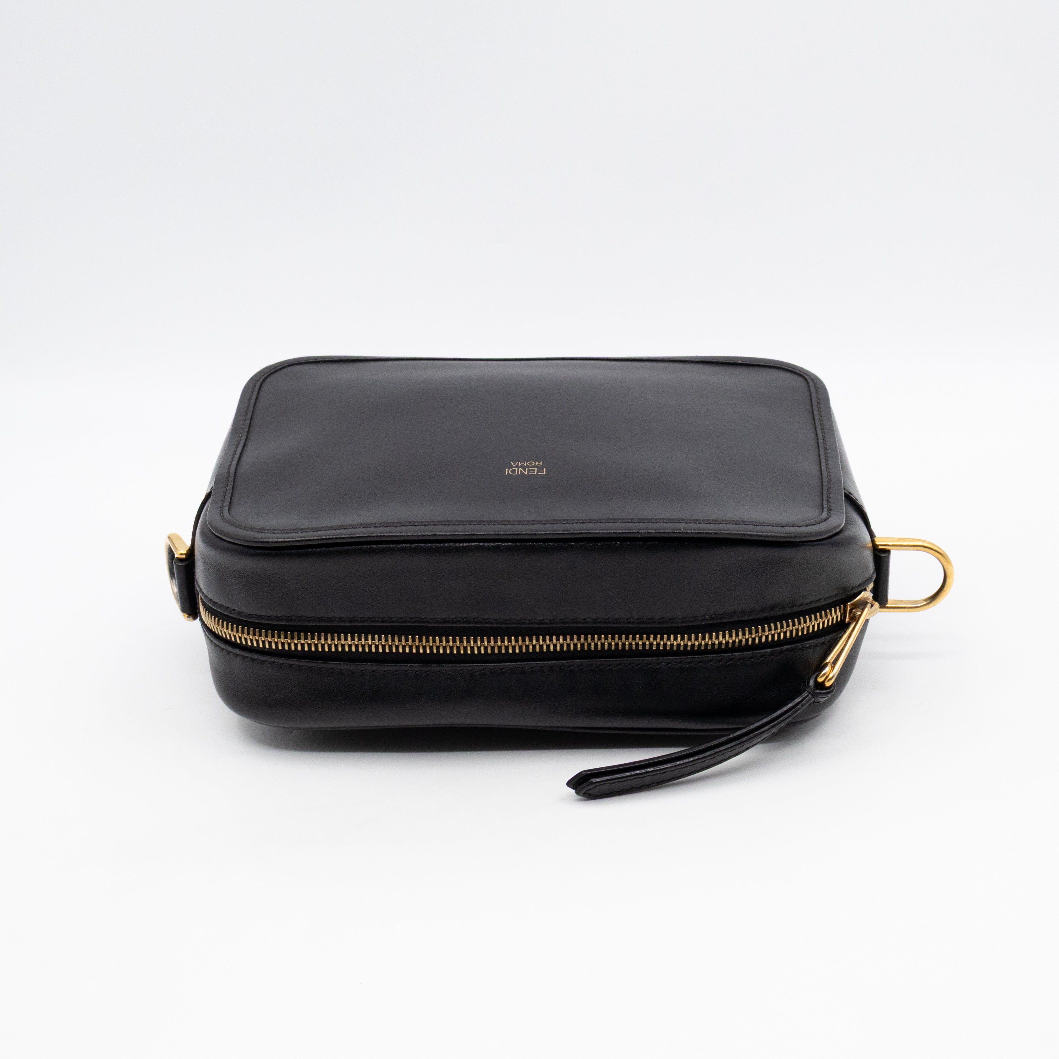 Camera Case Shoulder Bag Black Leather