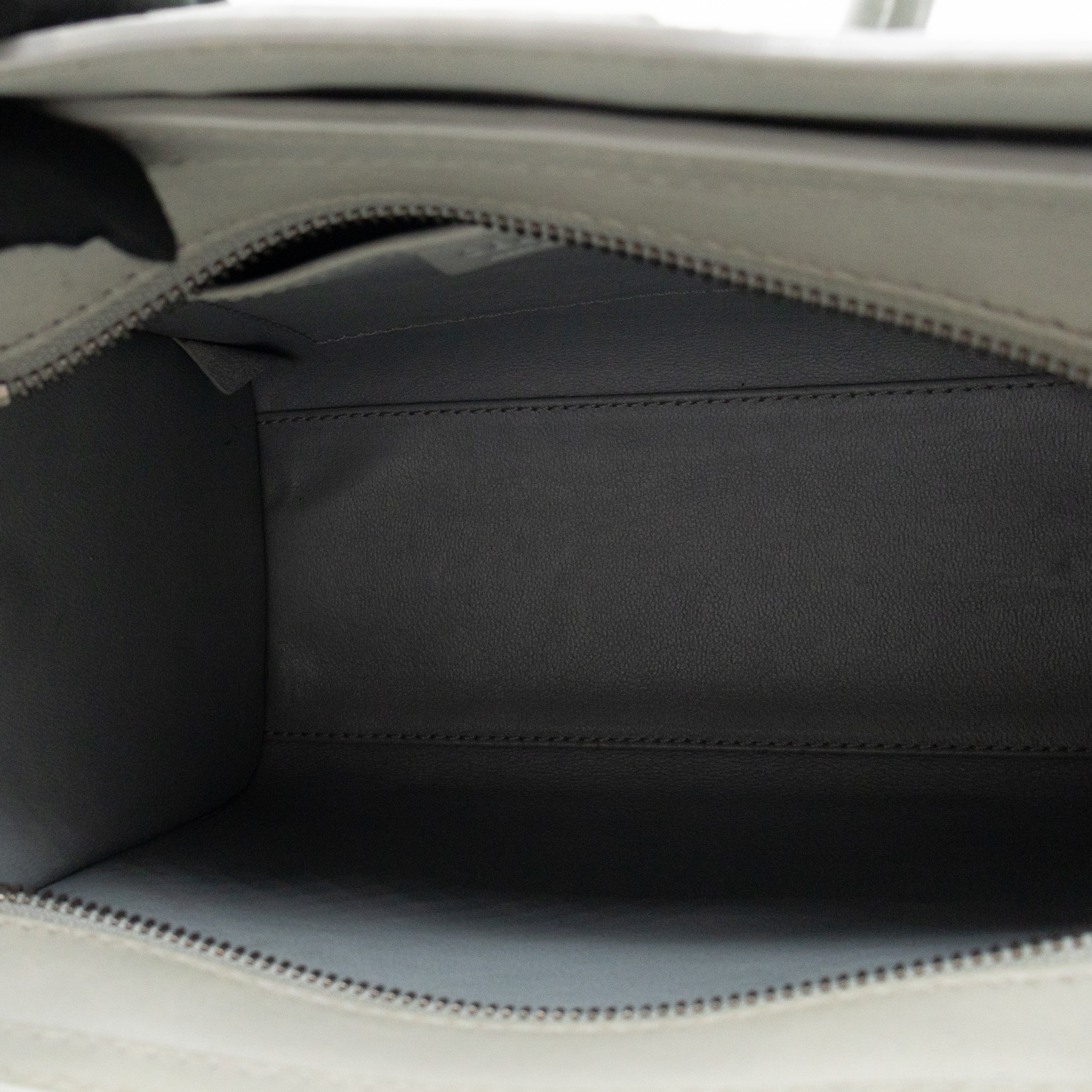 Nano Luggage Grey Leather