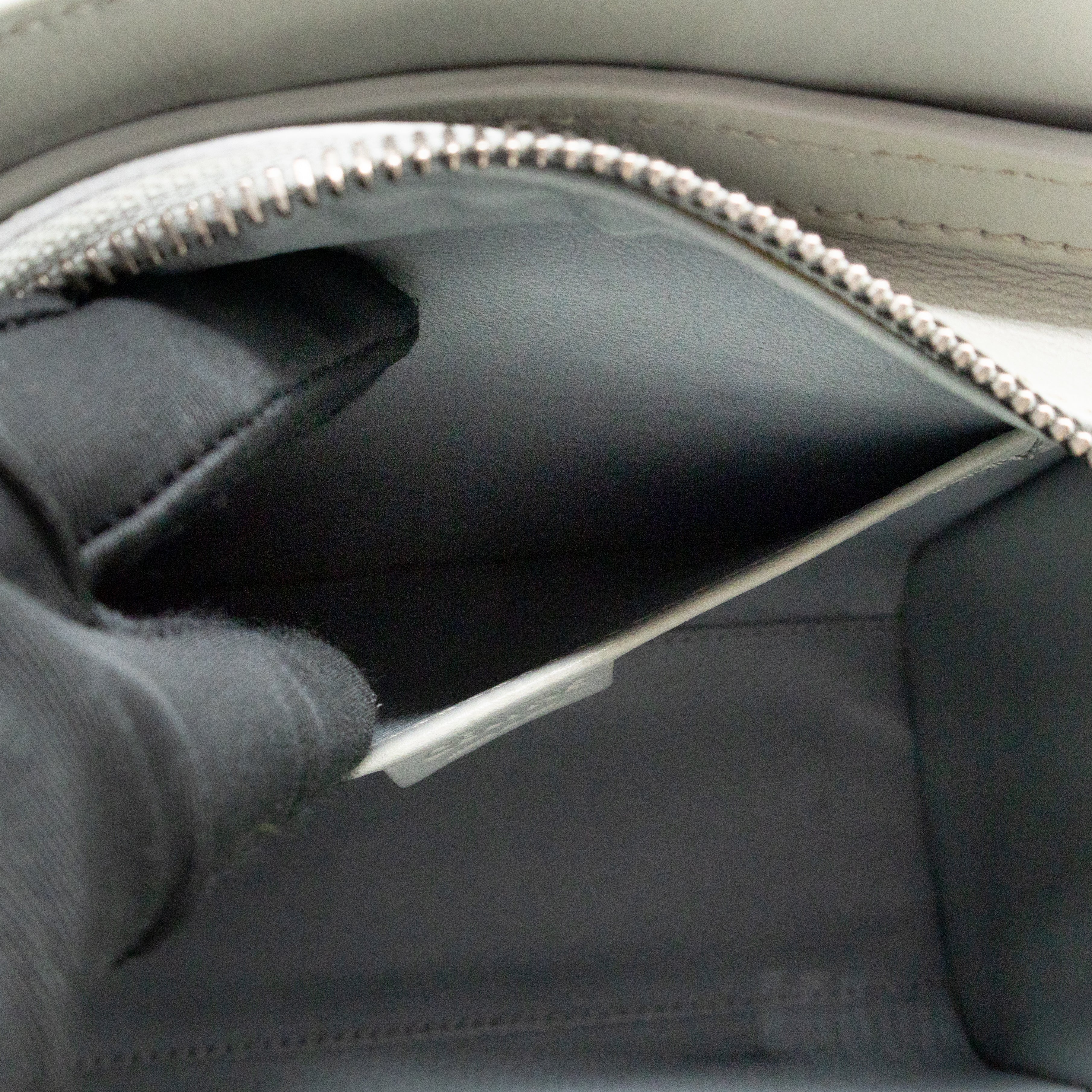 Nano Luggage Grey Leather