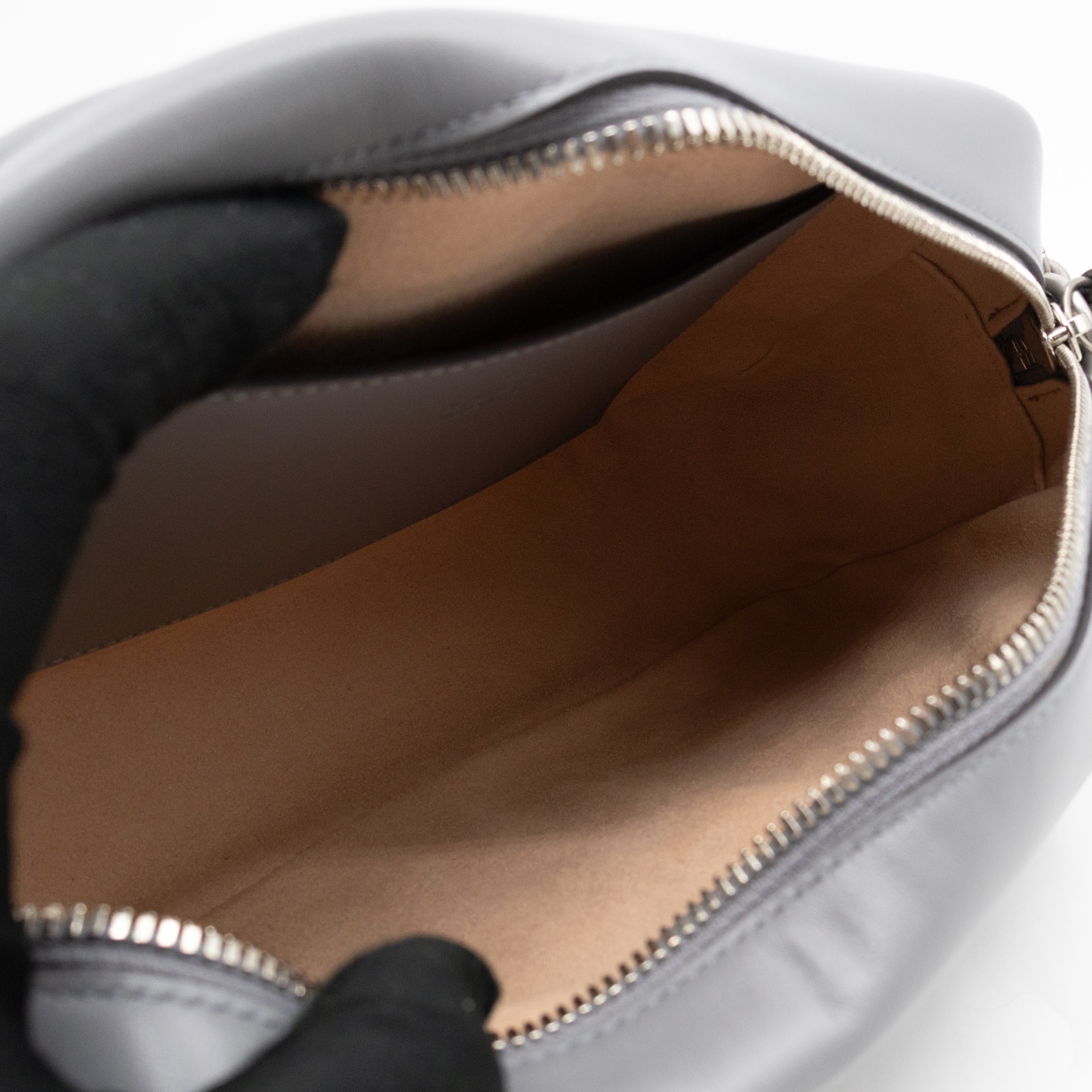 GG Marmont Small Deep Grey Matelasse Aria Leather