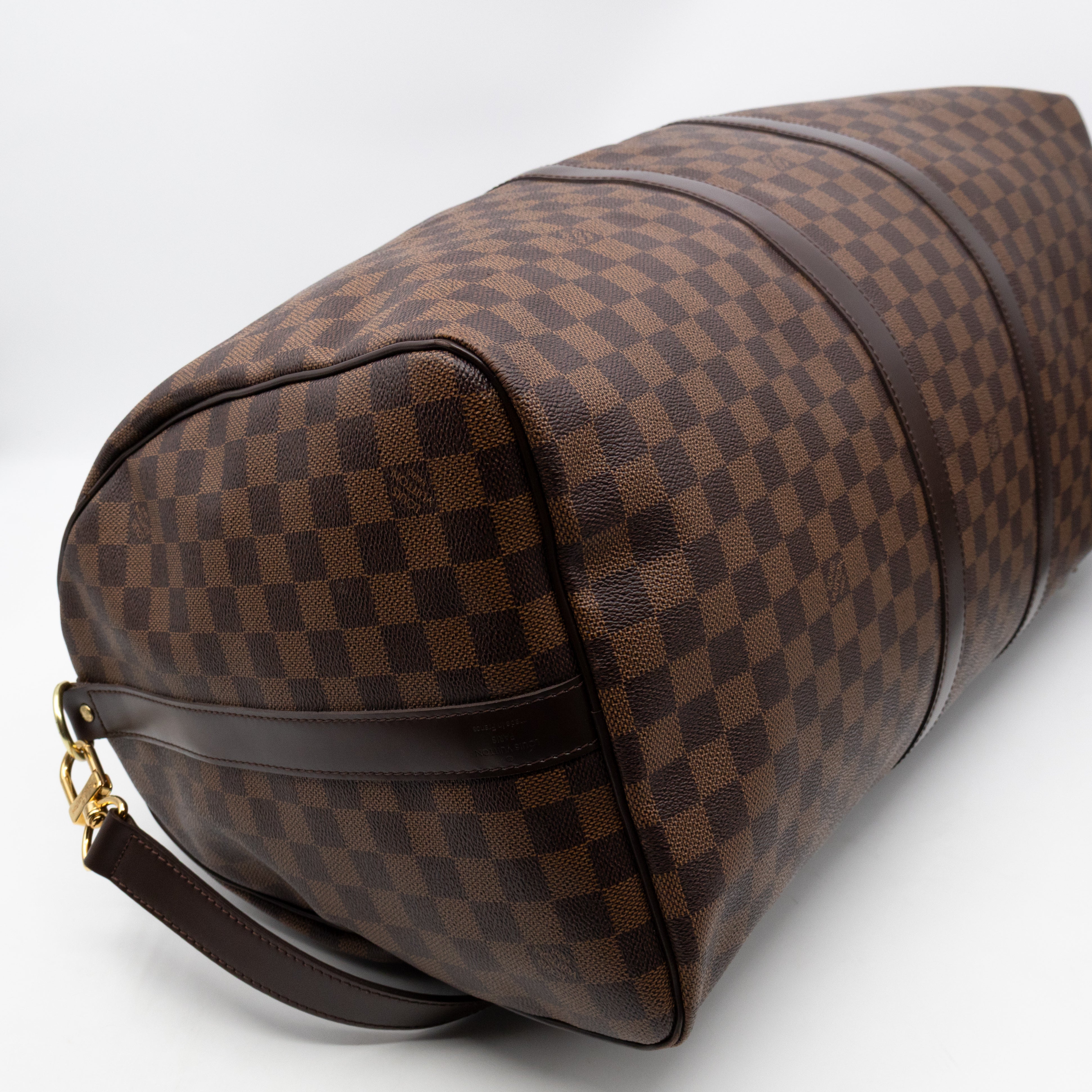 Keepall 55 Bandouliere Damier Ebene