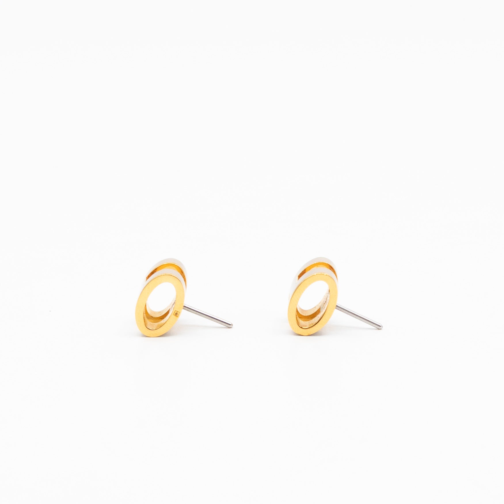 Mini Pop H Earrings Grey & Gold