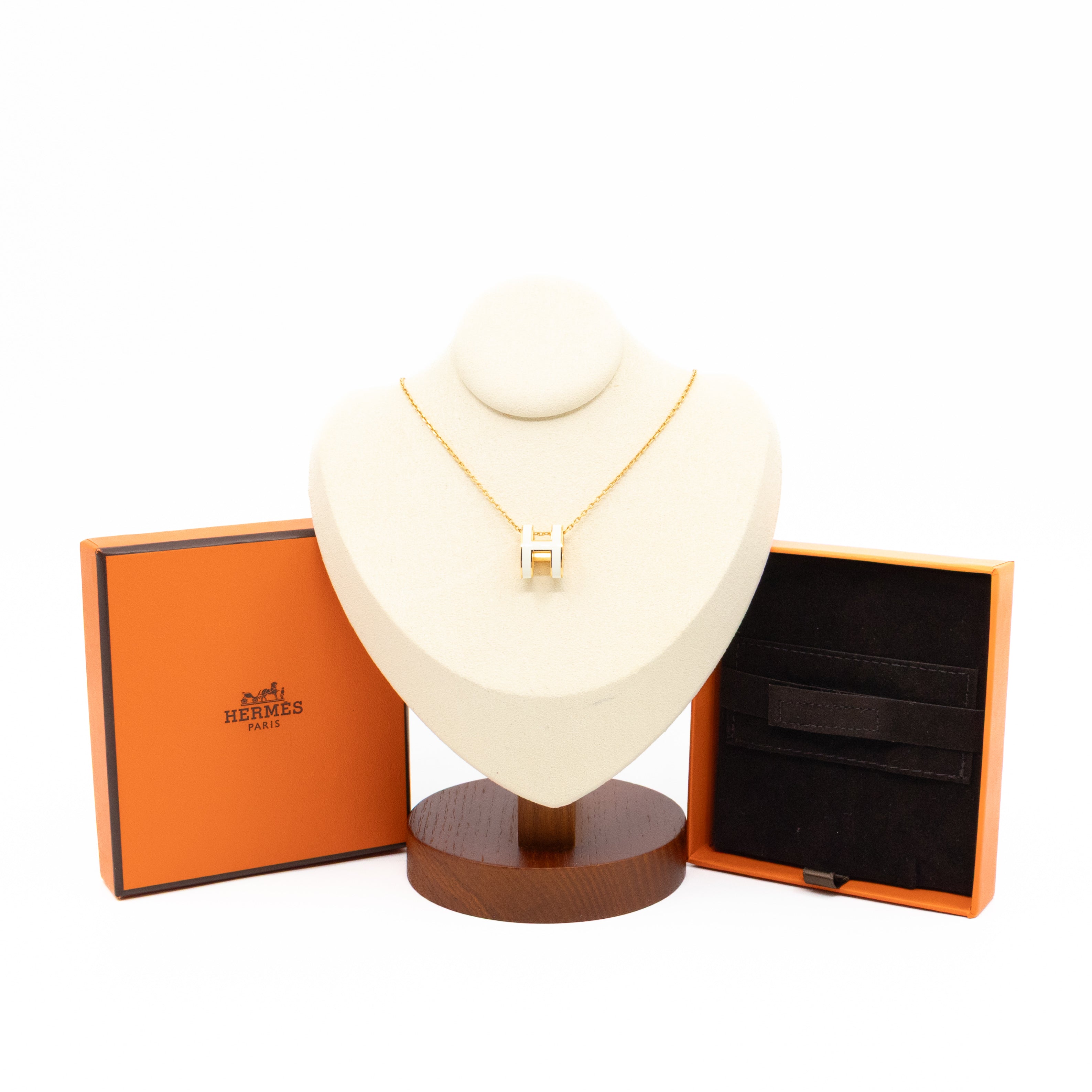 Pop H Pendant Necklace White Gold